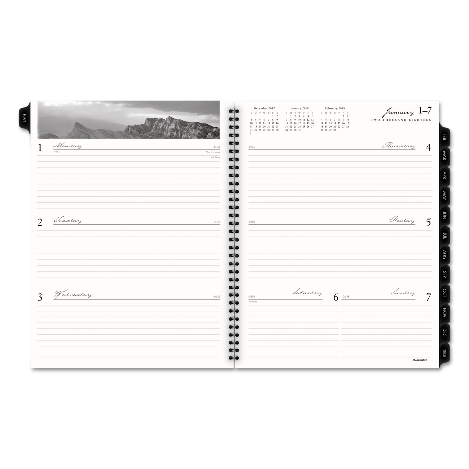 Executive Fashion Weekly/Monthly Planner Refill, 8 1/4 x 10 7/8, 2018