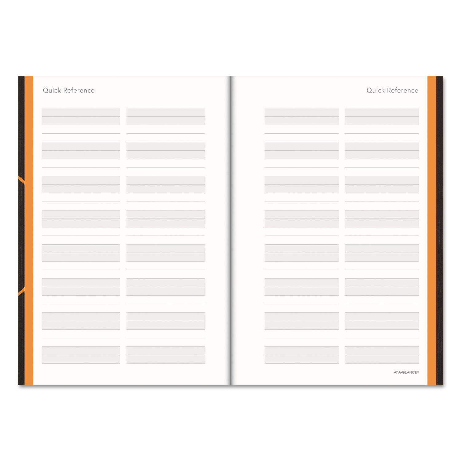 One-Day-Per-Page Planning Notebook, 6 x 9, Dark Gray/Orange, 2018