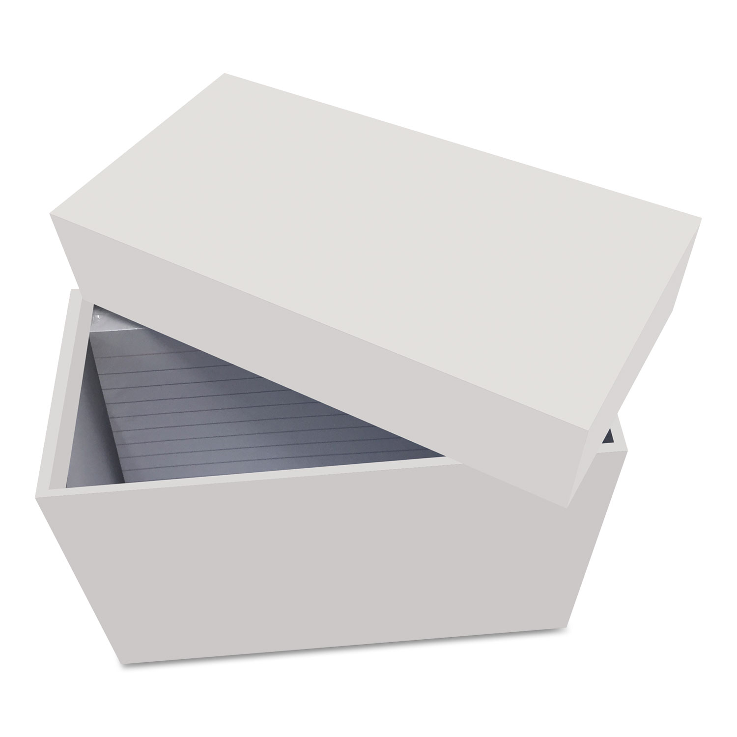  Universal UNV47280 Index Card Box with 100 Ruled Index Cards, 3 x 5, Gray (UNV47280) 