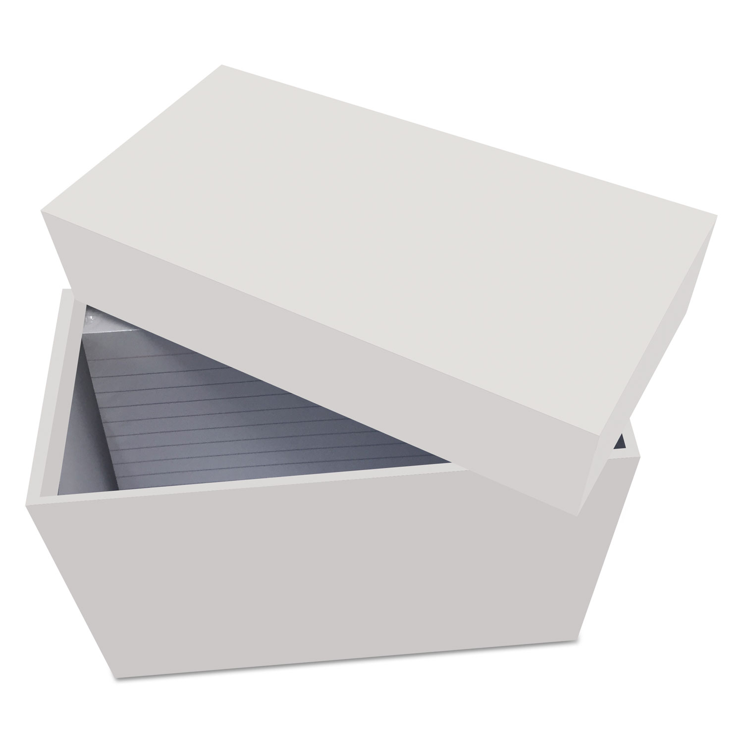  Universal UNV47281 Index Card Box with 100 Ruled Index Cards, 4 x 6, Gray (UNV47281) 