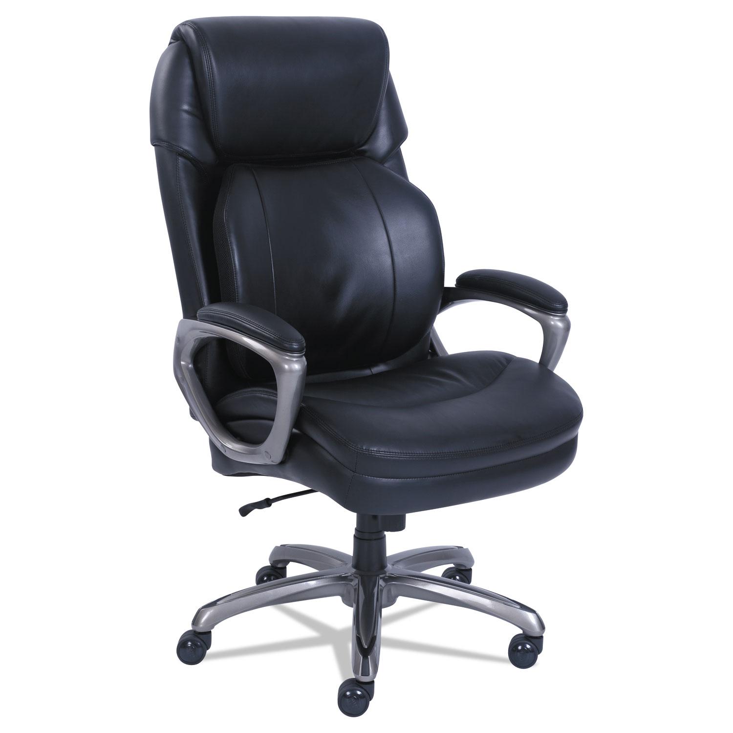 SertaPedic 48964 Cosset Big and Tall Executive Chair, Supports up to 400 lbs., Black Seat/Black Back, Slate Base (SRJ48964) 