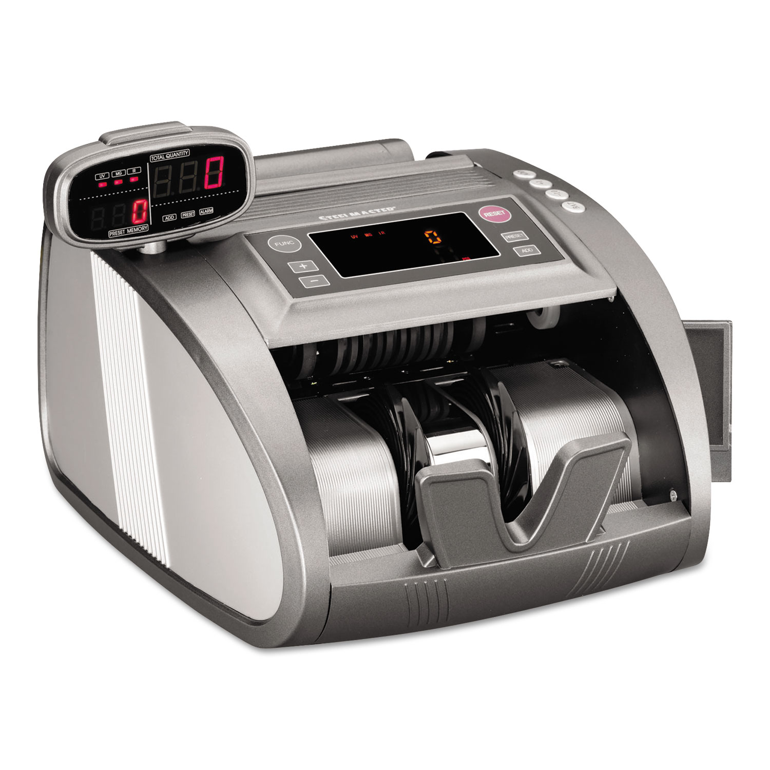  SteelMaster 2004820C8 4820 Bill Counter with Counterfeit Detection, 1200 Bills/Min, Charcoal Gray (MMF2004820C8) 