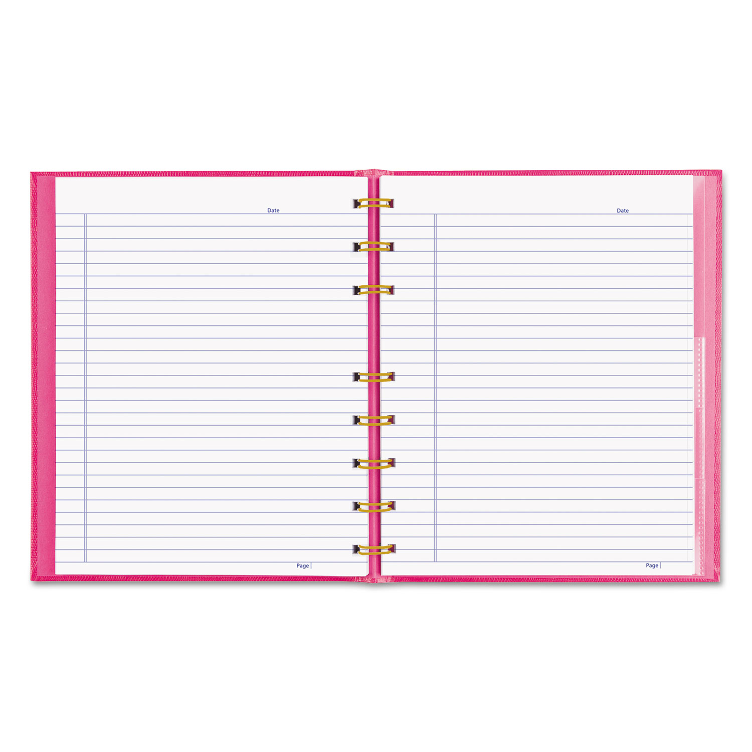 NotePro Notebook, 1 Subject, Narrow Rule, Bright Pink Cover, 9.25 x 7.25, 75 Pages