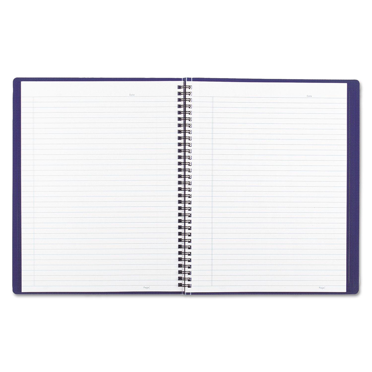 Poly Cover Notebook, 11 x 8 1/2, Ruled, Twin Wire Binding, Blue Cover, 80 Sheets