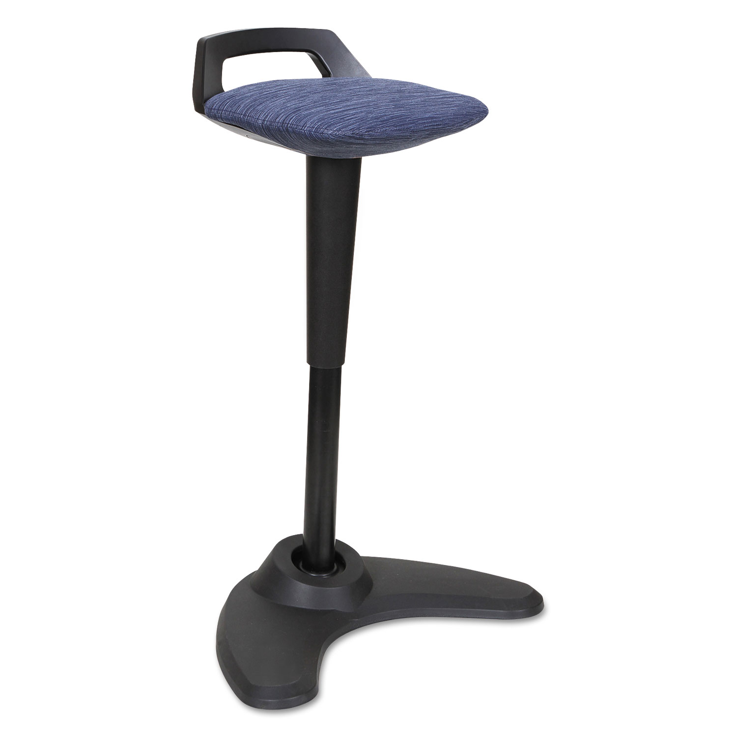 AdaptivErgo Sit to Stand Perch Stool, Blue with Black Base