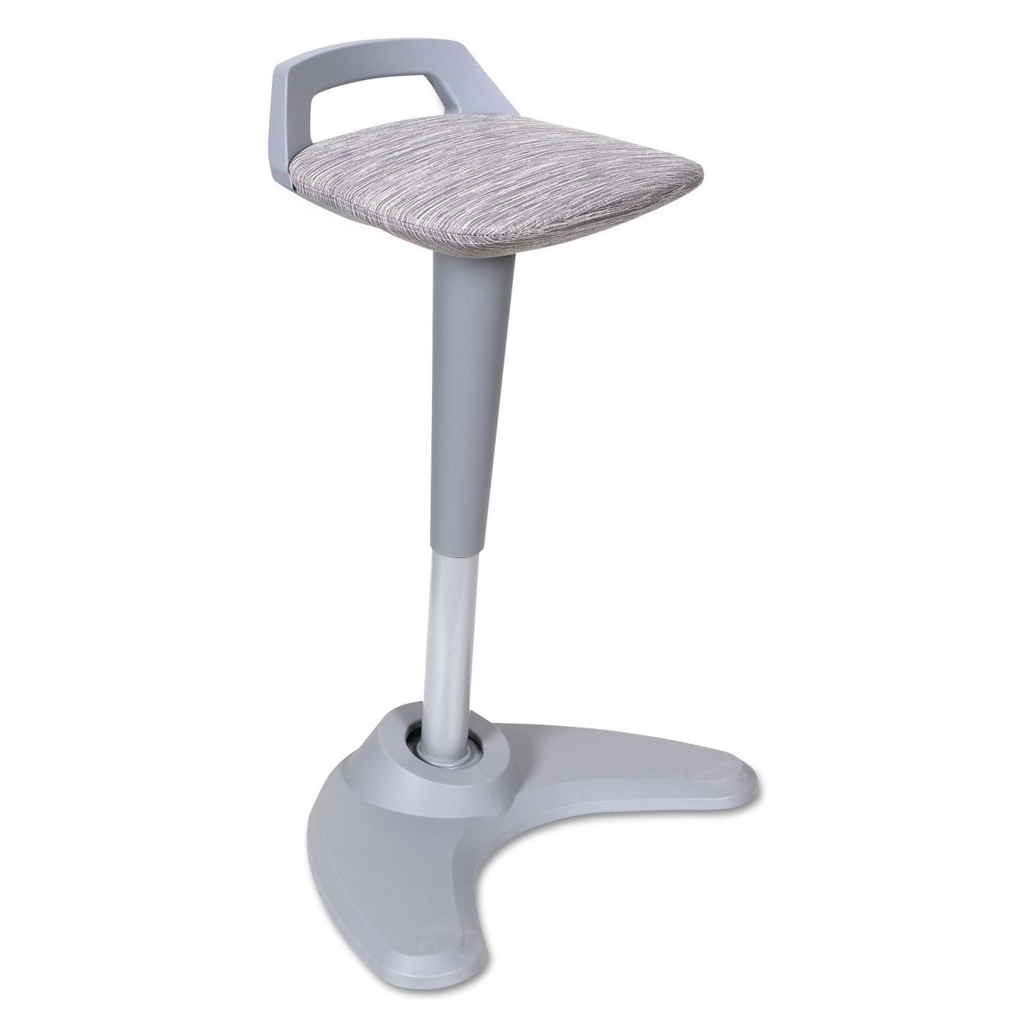 AdaptivErgo Sit to Stand Perch Stool, Gray with Silver Base