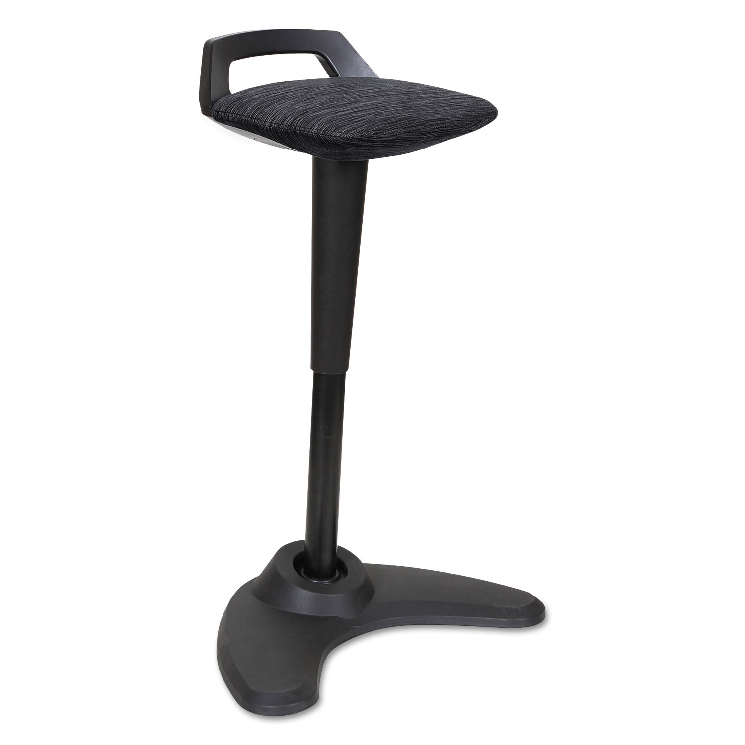 AdaptivErgo Sit to Stand Perch Stool, Black with Black Base