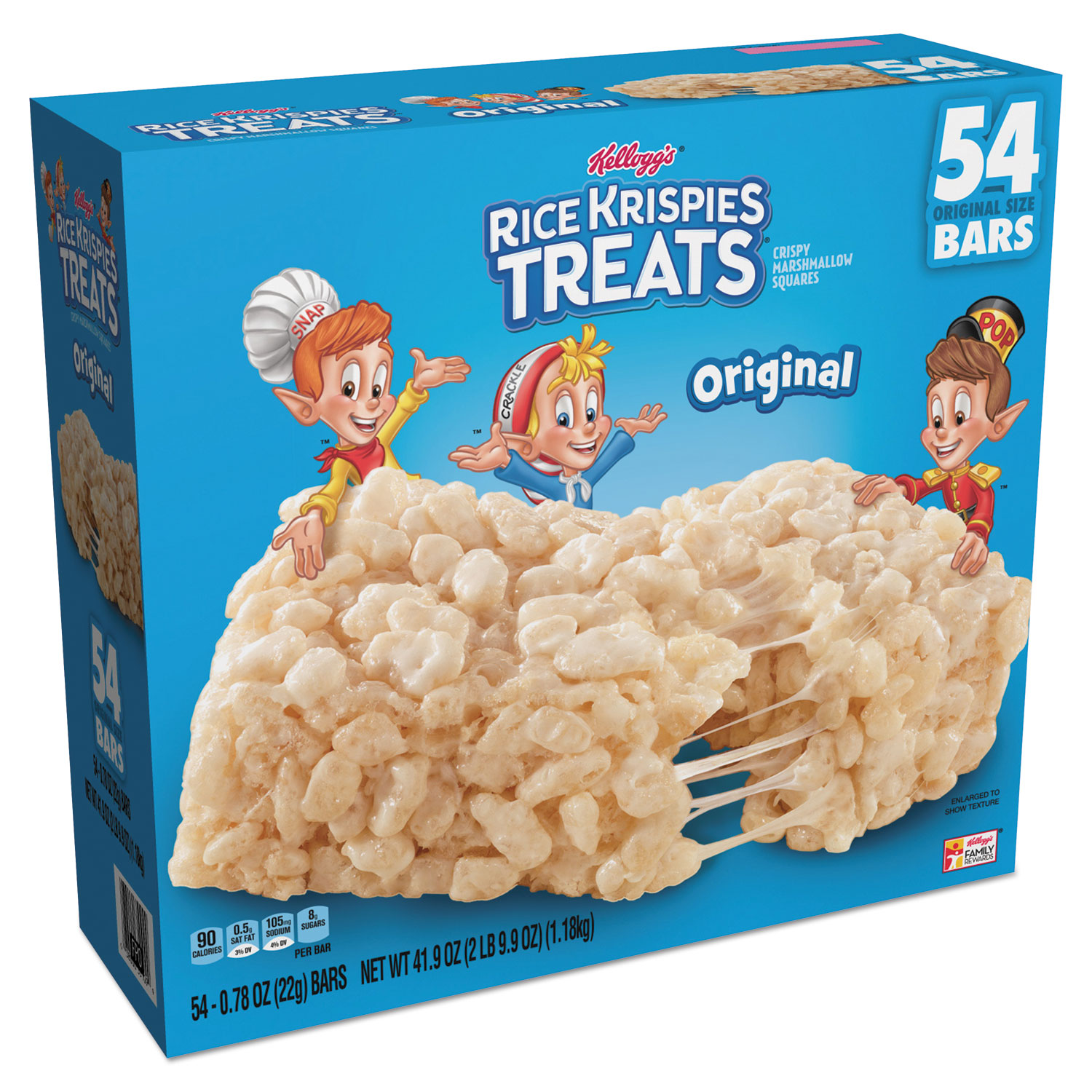 Rice Krispies Treats, Original Marshmallow, 0.78oz Pack, 54 per Carton