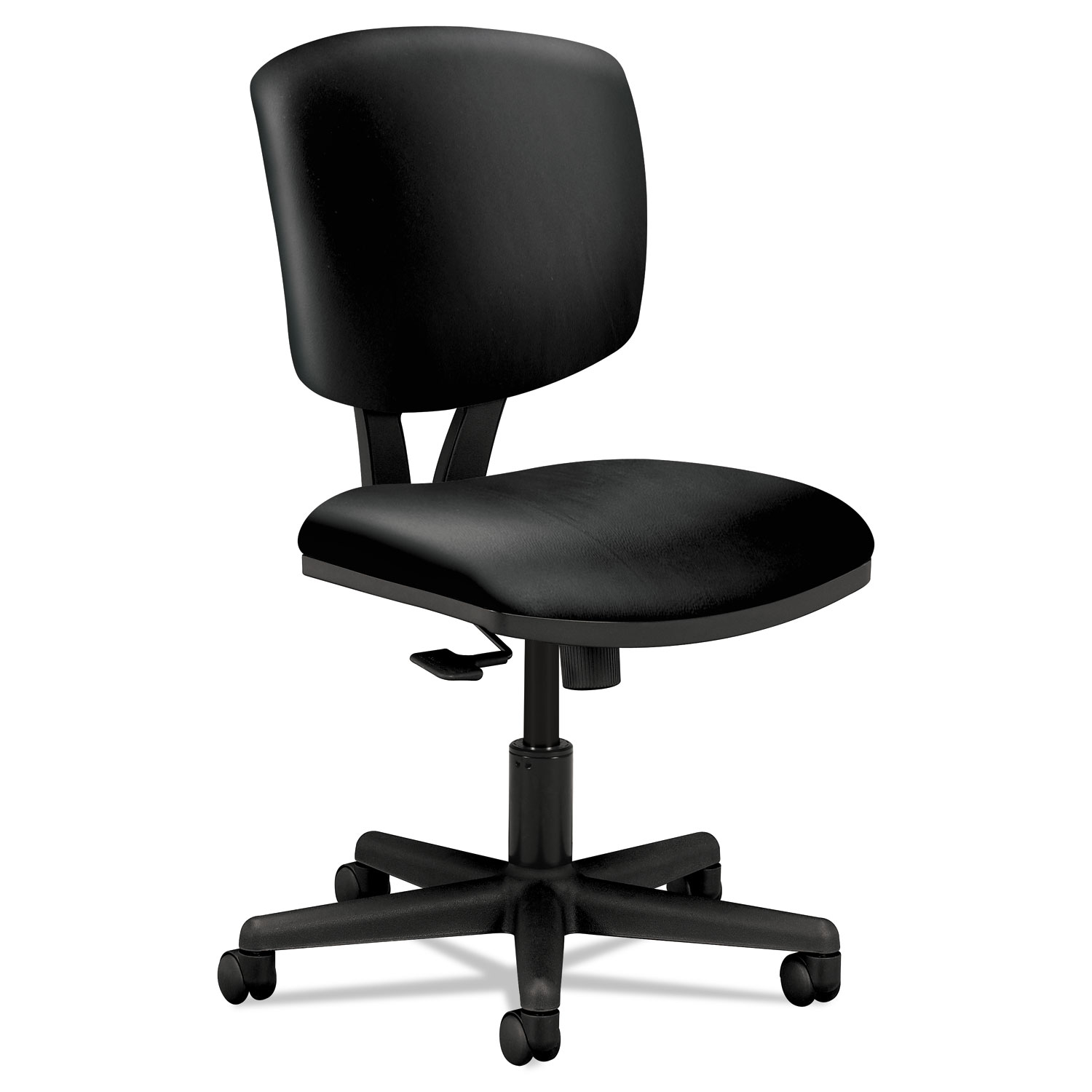  HON H5703.SB11.T Volt Series Leather Task Chair with Synchro-Tilt, Supports up to 250 lbs., Black Seat/Black Back, Black Base (HON5703SB11T) 