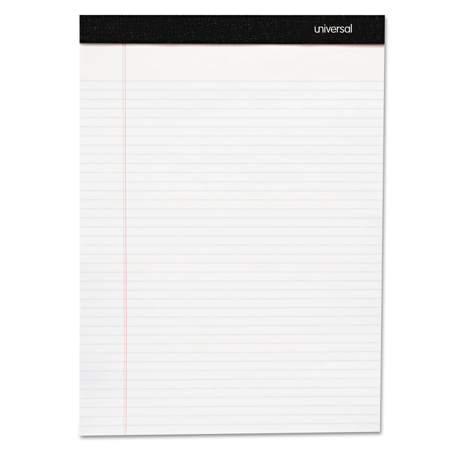  Universal UNV30630 Premium Ruled Writing Pads, Wide/Legal Rule, 8.5 x 11, White, 50 Sheets, 6/Pack (UNV30630) 