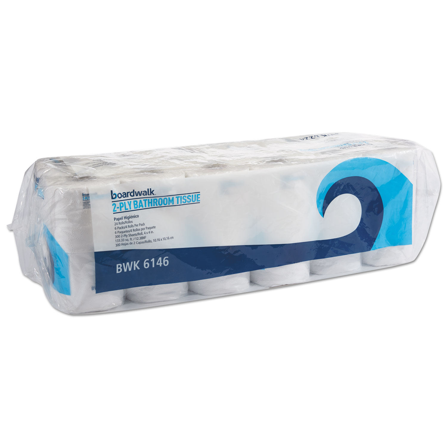 Office Packs Standard Bathroom Tissue, 2-Ply, White, 300 Sheets/RL, 24 Rolls/CT