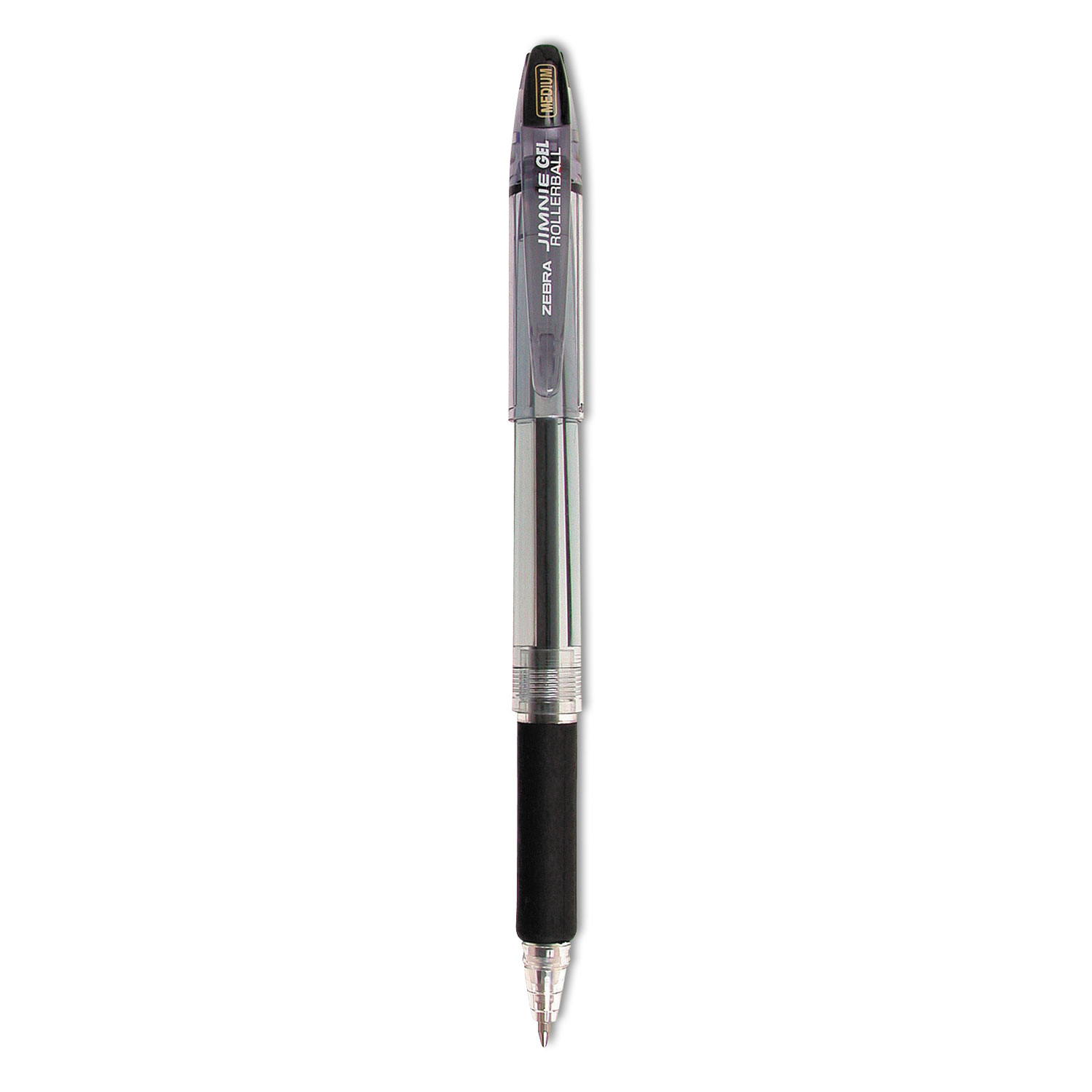  Zebra 14410 Jimnie Stick Gel Pen Value Pack, Medium 0.7mm, Black Ink, Smoke Barrel, 24/Box (ZEB14410) 