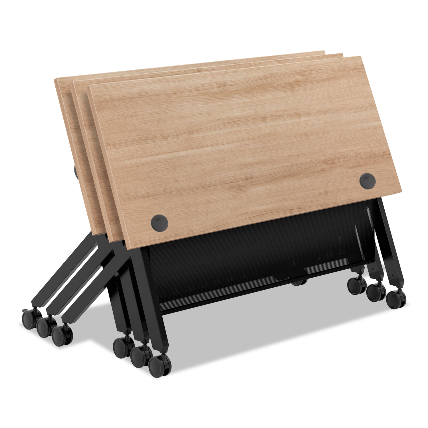Multipurpose Table Flip Base Table, 60w x 24d x 29 3/8h, Wheat