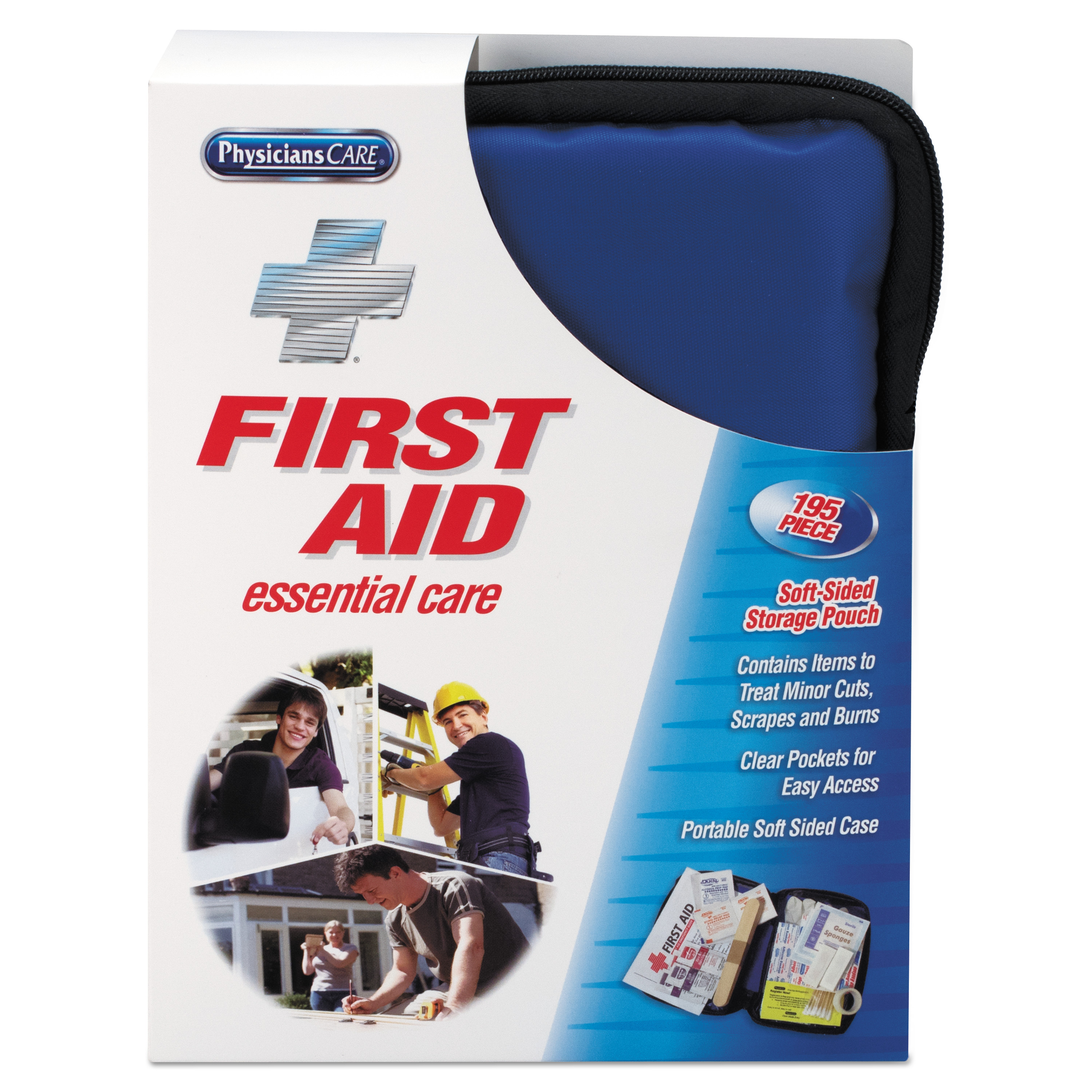  PhysiciansCare by First Aid Only 90167 Soft-Sided First Aid Kit for up to 25 People, 195 Pieces/Kit (FAO90167) 