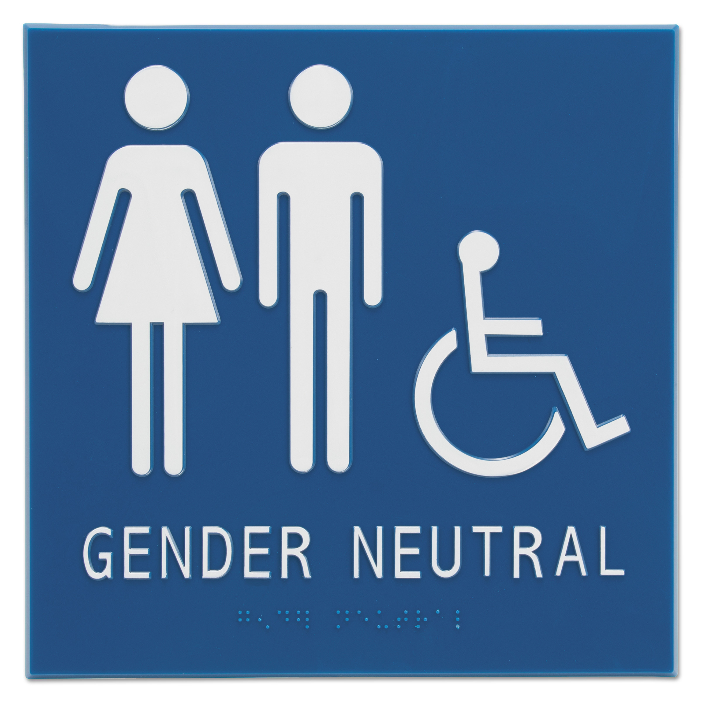  Advantus 97079 Gender Neutral ADA Signs, 8 x 8, Man, Woman & Wheelchair (AVT97079) 