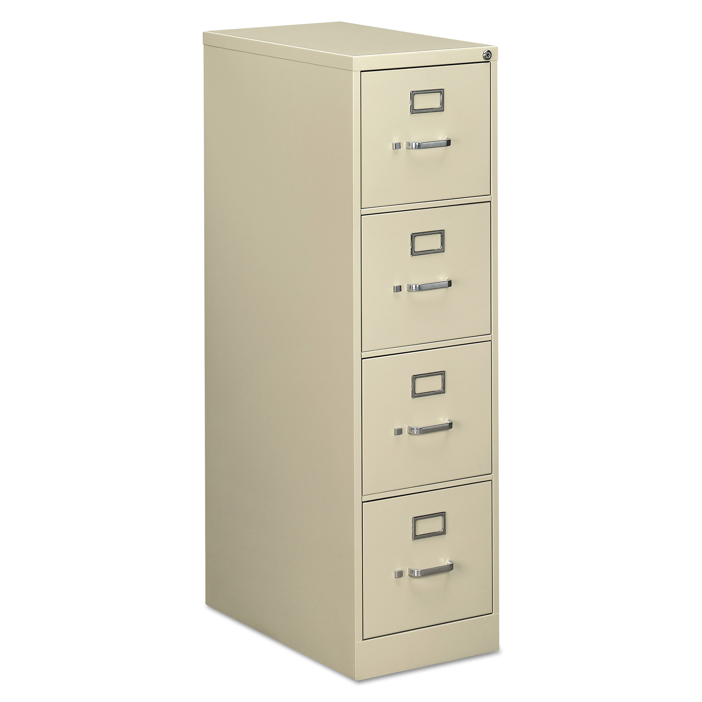 Four-Drawer Economy Vertical File, Letter, 15w x 26 1/2d x 52h, Putty