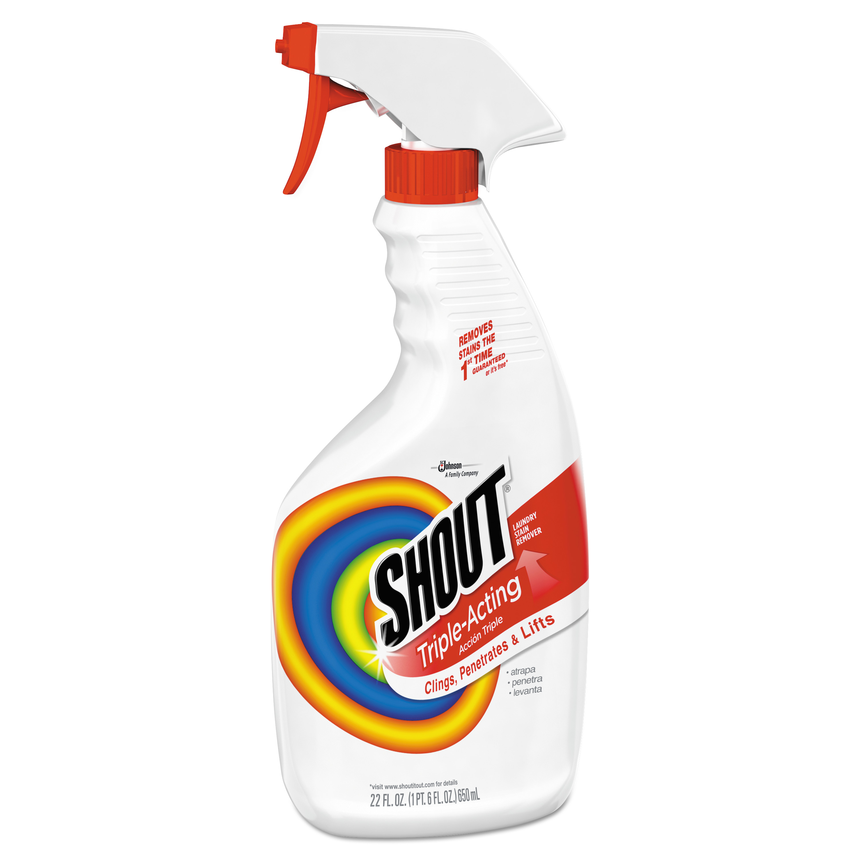  Shout 652463 Laundry Stain Remover, 22oz Spray Bottle, 12/Carton (SJN652463) 