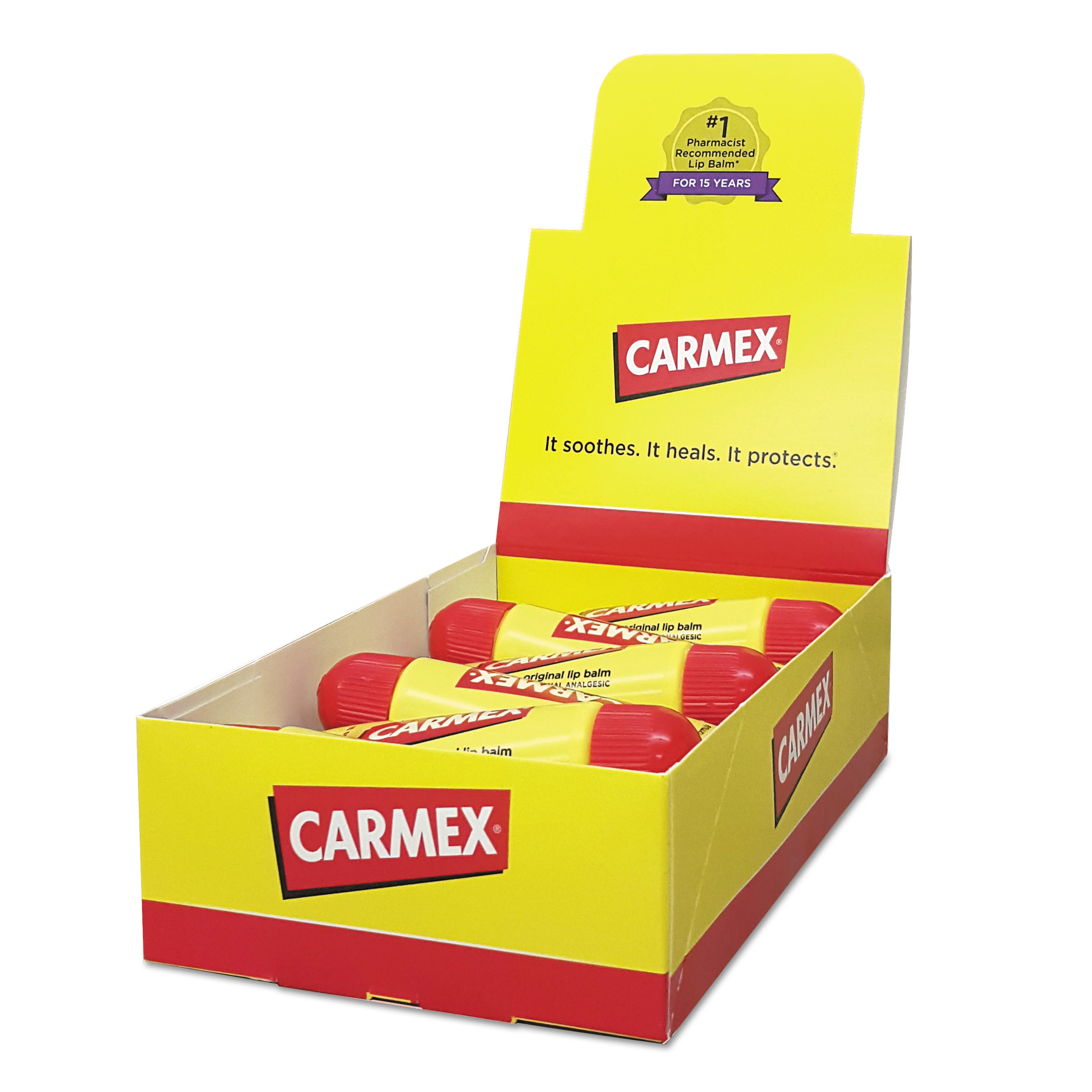  Carmex 11313 Moisturizing Lip Balm, Original Flavor, 0.35oz, 12/Box (LIL11313) 
