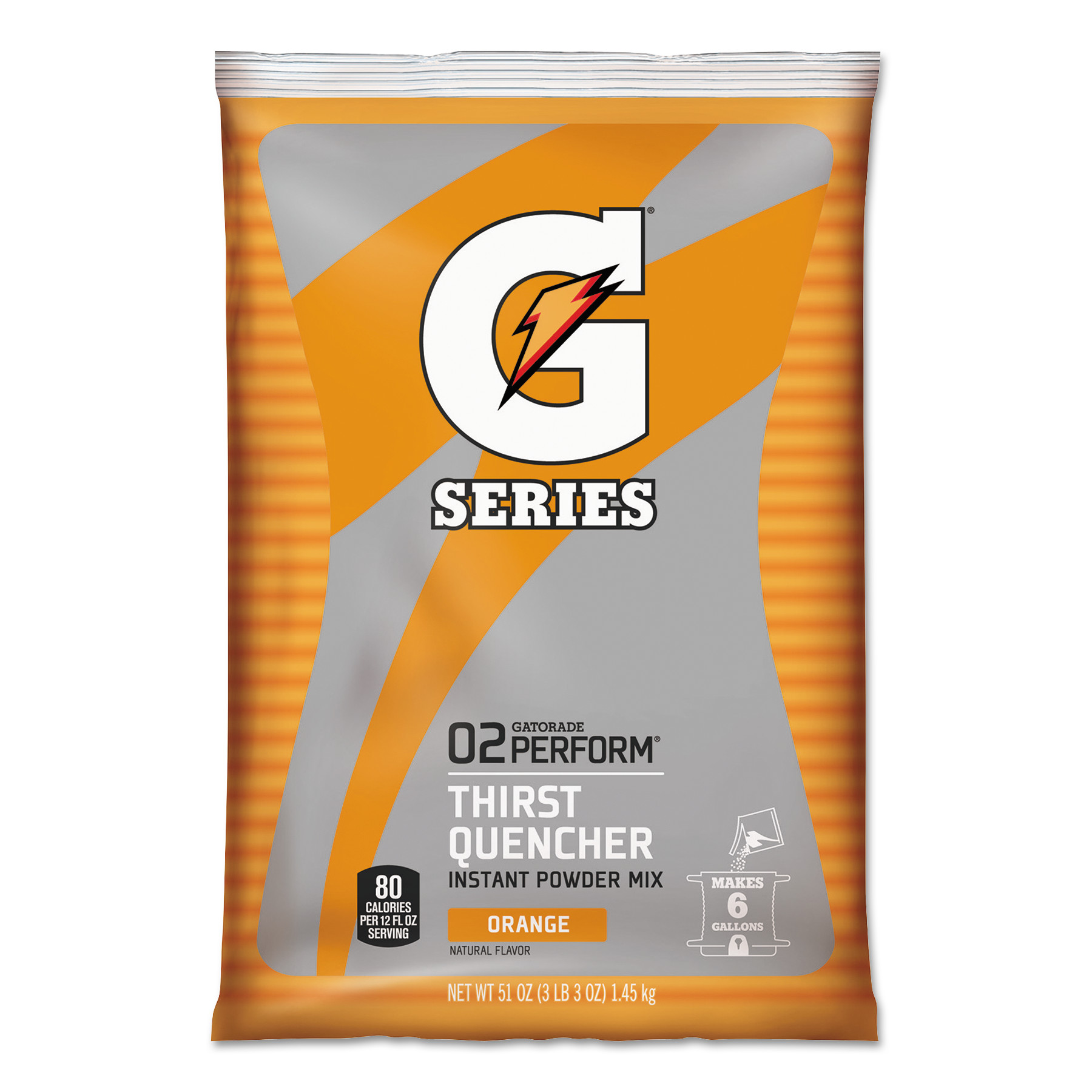  Gatorade 03968 Original Powdered Drink Mix, Orange, 51oz Packets, 14/Carton (GTD03968) 