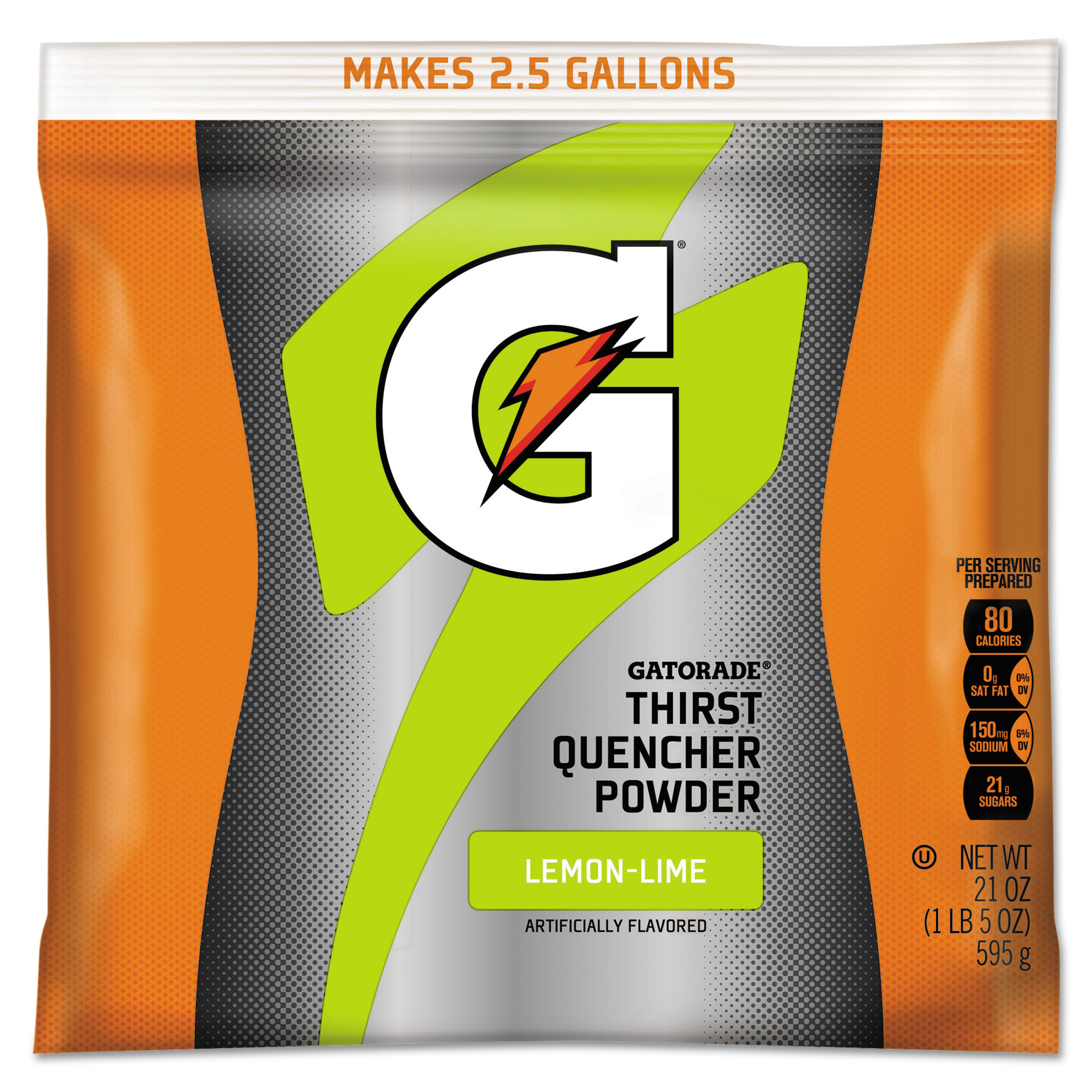  Gatorade 03969 Original Powdered Drink Mix, Lemon-Lime, 21oz Packet, 32/Carton (GTD03969) 