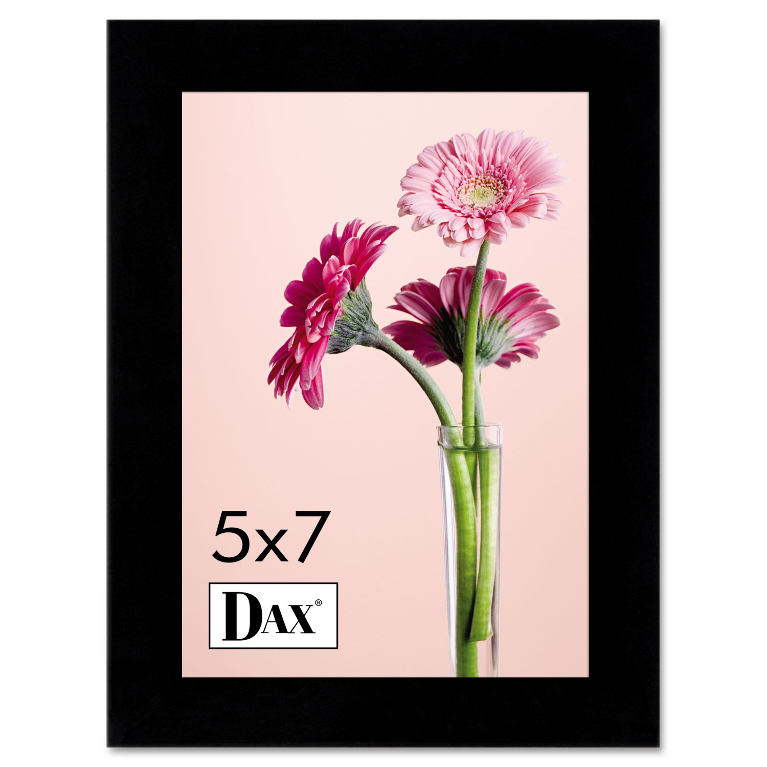  DAX 1826H3T Solid Wood Photo/Picture Frame, Easel Back, 5 x 7, Black (DAX1826H3T) 