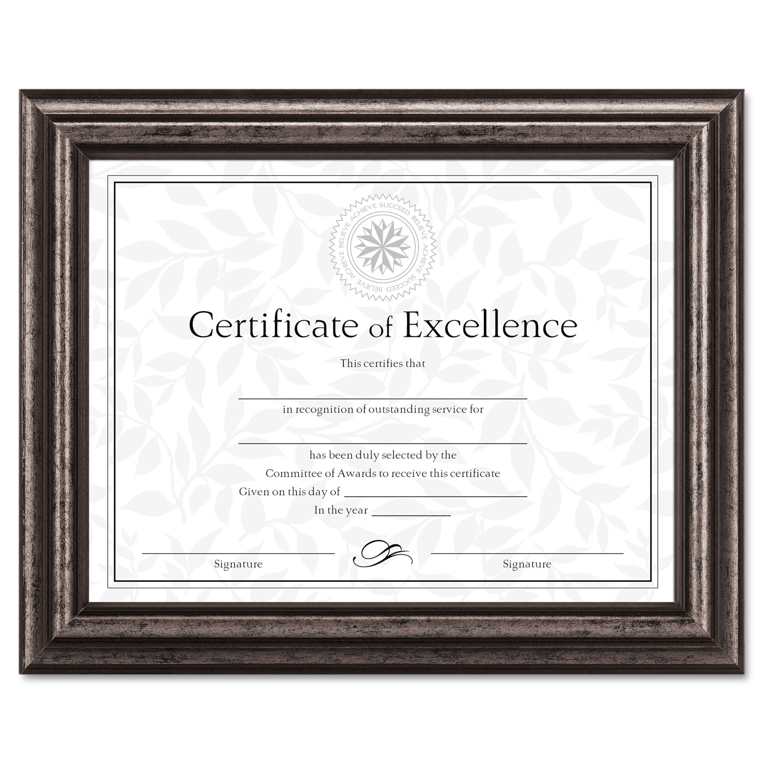  DAX N15790NT Document Frame, Desk/Wall, Wood, 8-1/2 x 11, Antique Charcoal Brushed Finish (DAXN15790NT) 