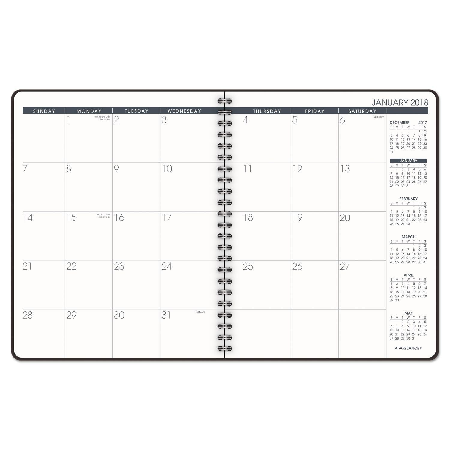 Monthly Planner, 6 7/8 x 8 3/4, Winestone, 2018