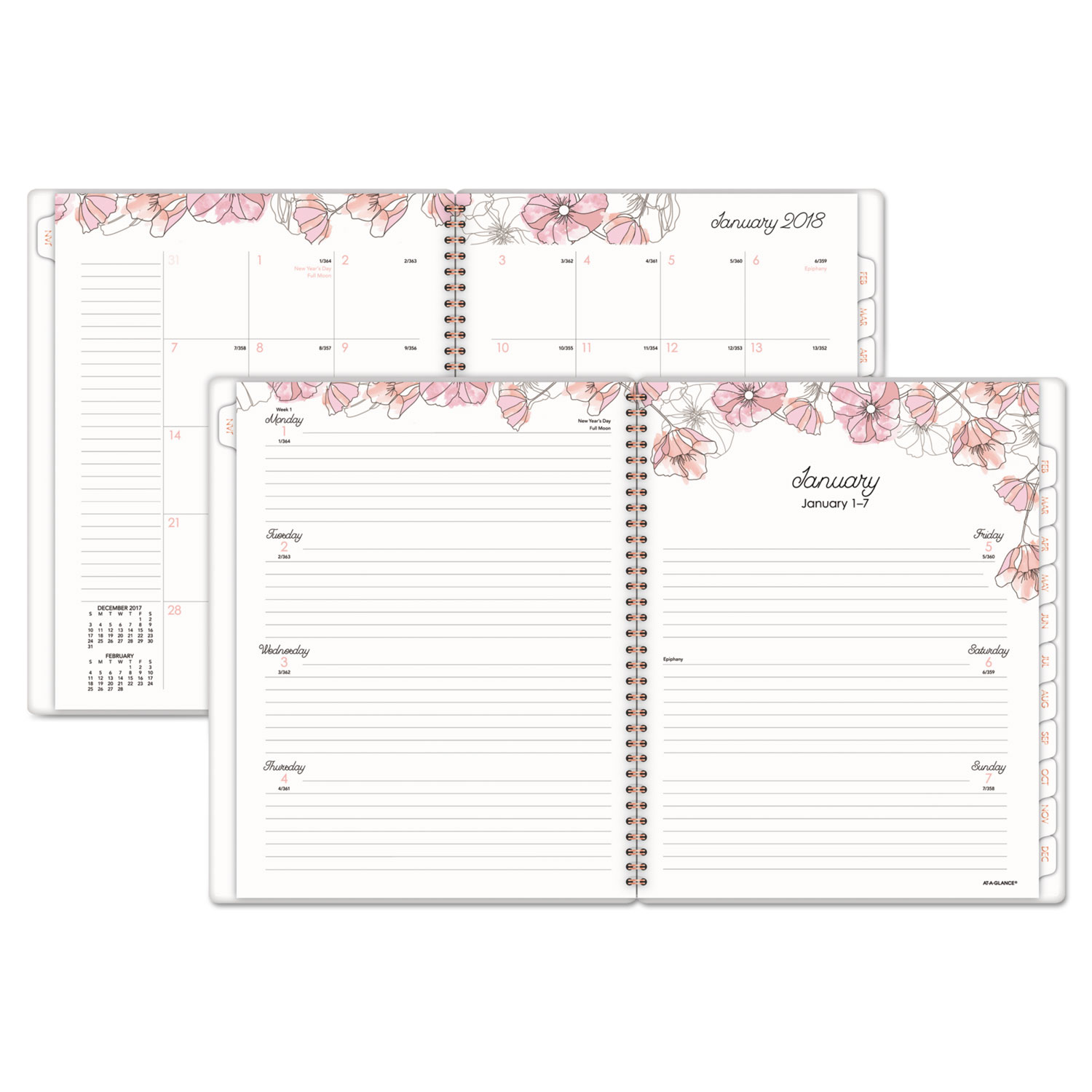 Blush Weekly Monthly Planner, 8 1/2 x 11, Pink