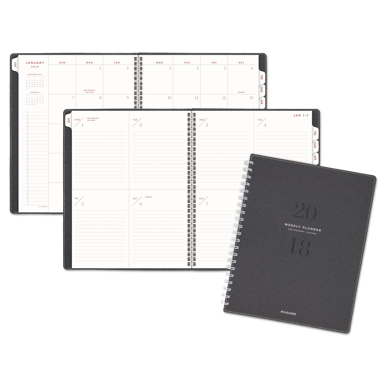 Signature Collection Heather Gray Planner, 8 3/4 x 11