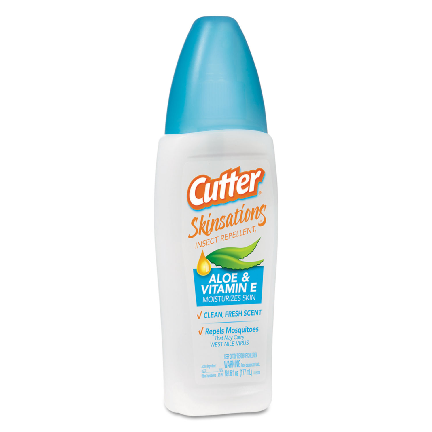  Diversey CB540103 Cutter Skinsations Insect Repellent Liquid, 6 fl.oz Pump Spray, 12/CT (DVOCB540103) 