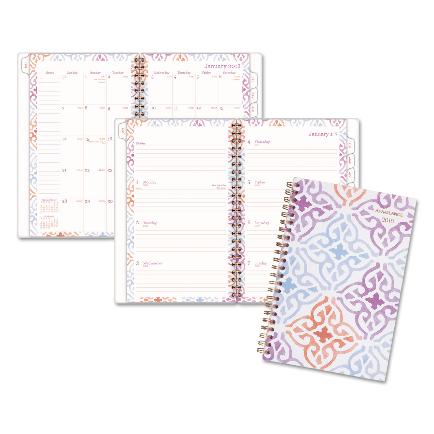 Cecilia Weekly/Monthly Planner, 4 7/8 x 8, Design, 2018
