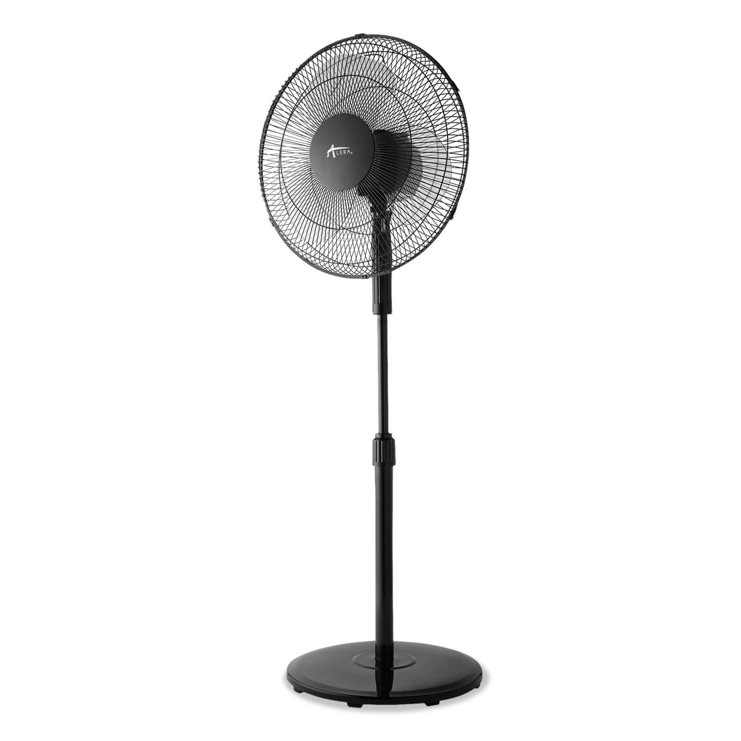  Alera ALEFANP16B 16 3-Speed Oscillating Pedestal Stand Fan, Metal, Plastic, Black (ALEFANP16B) 