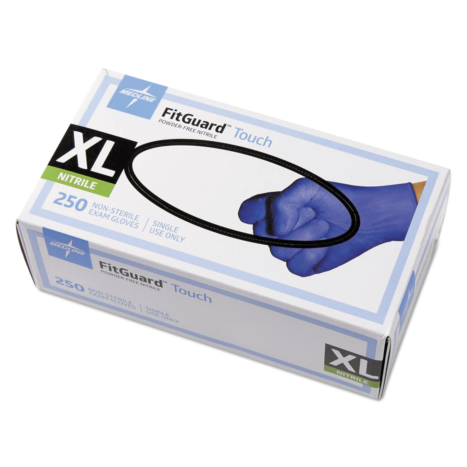 FitGuard Touch Nitrile Exam Gloves, Dark Blue, X-Large, 250/BX