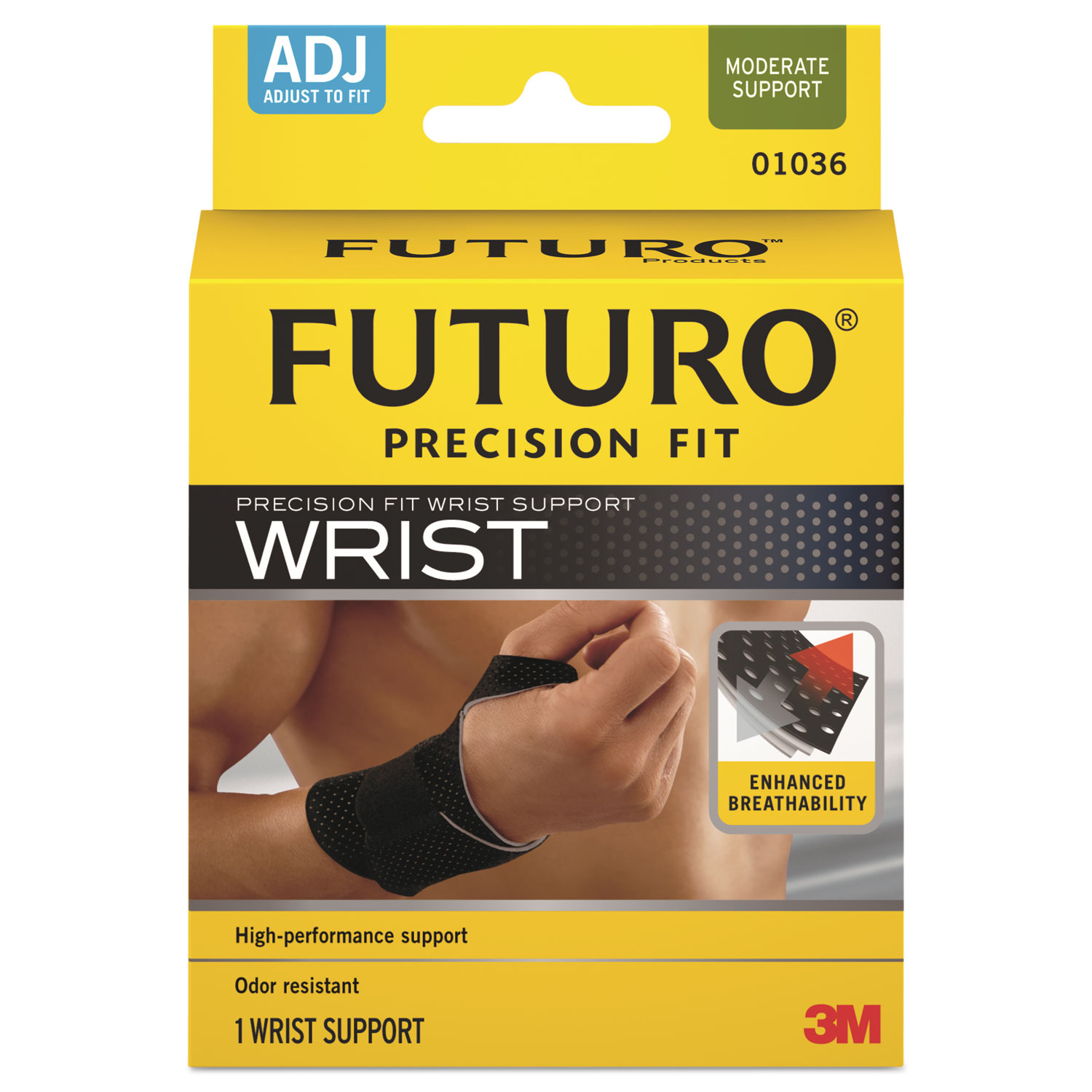 Precision Fit Wrist Support, Adjustable, Black