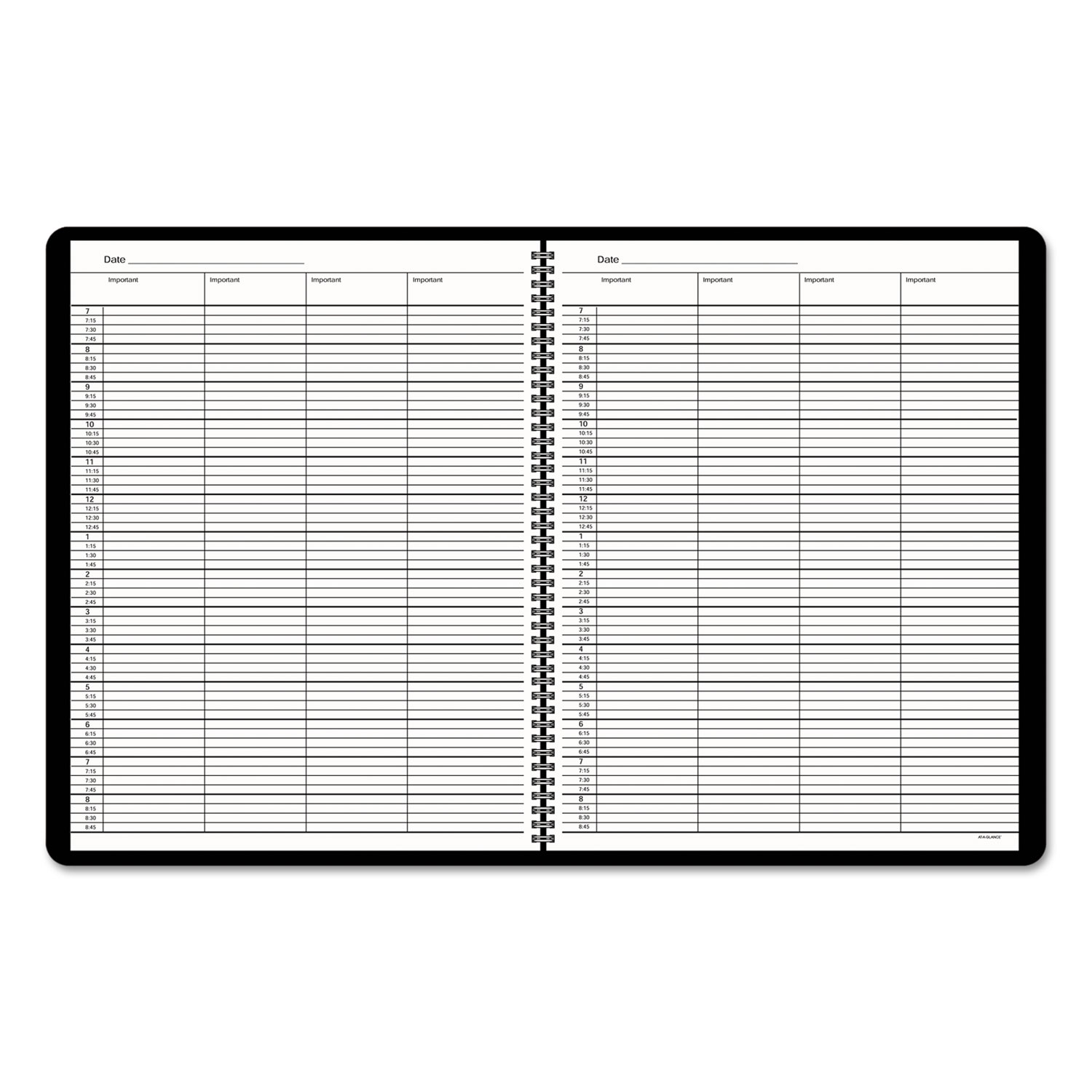  AT-A-GLANCE 80-310-05 Four-Person Group Undated Daily Appointment Book, 10 7/8 x 8 1/2, White, (AAG8031005) 