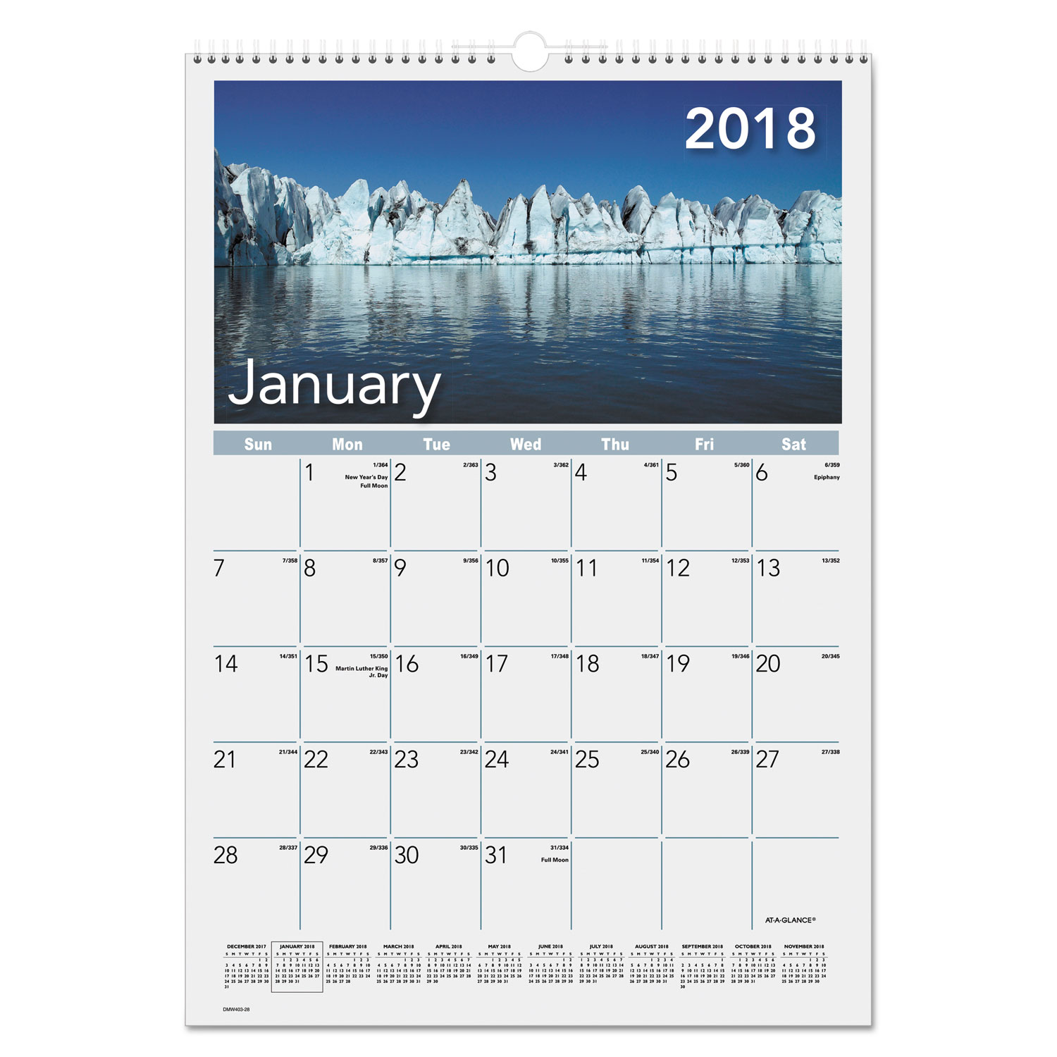 Mother Nature Monthly Wall Calendar, 12 x 17, 2018