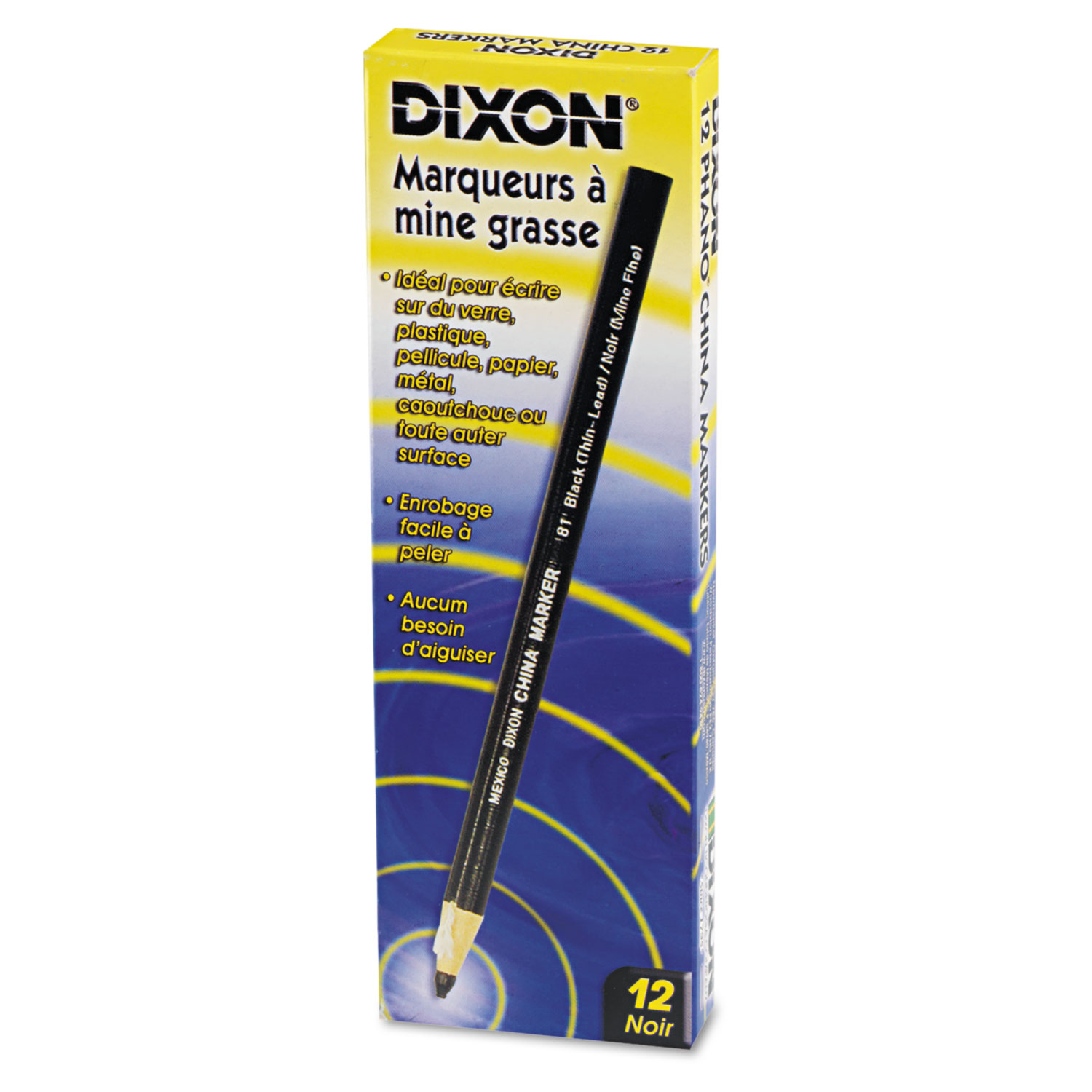 Dixon China Marker Chinagraph Pencil - Peel Off Phano - Non Toxic - Red -  Single