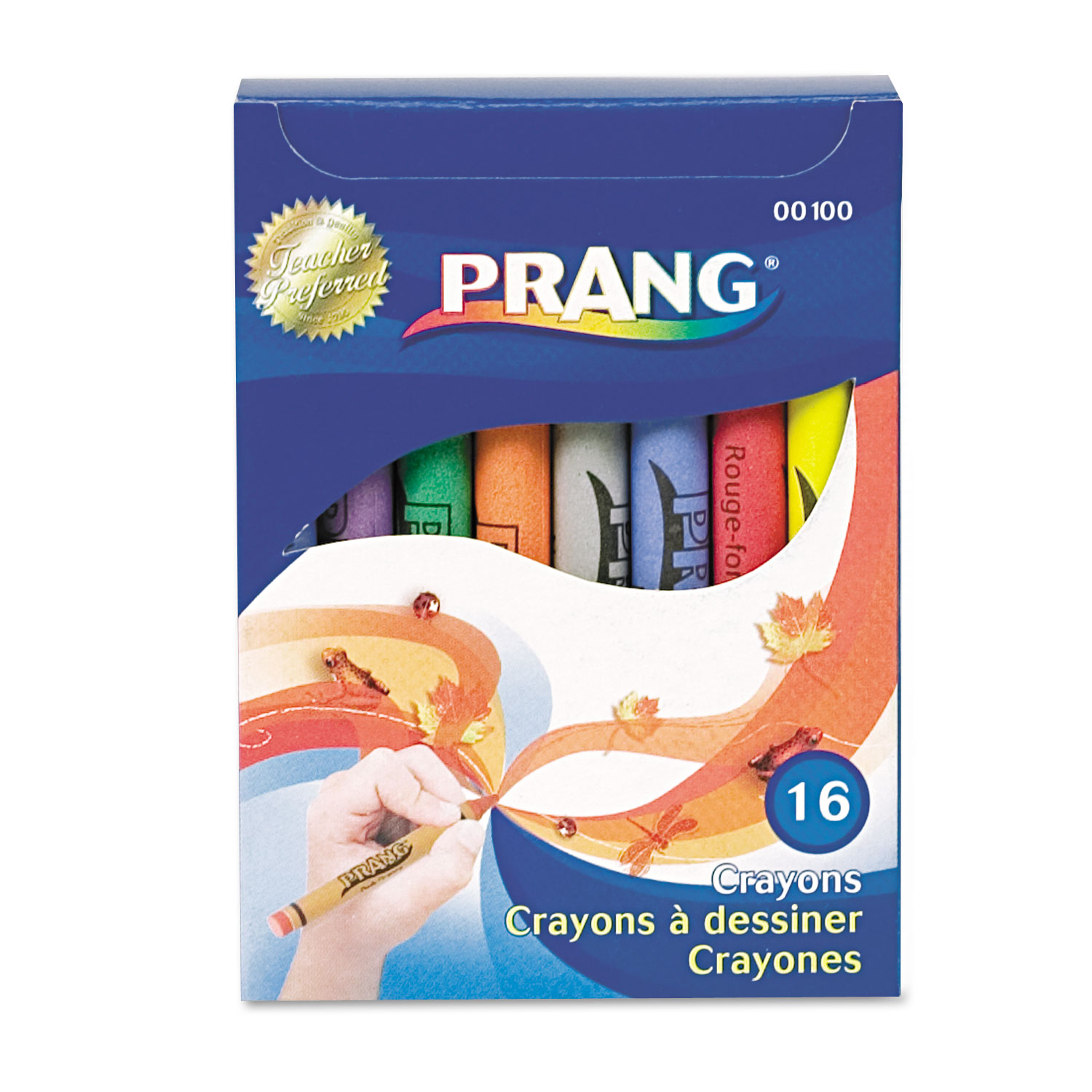  Prang 00100 Crayons Made with Soy, 16 Colors/Box (DIX00100) 
