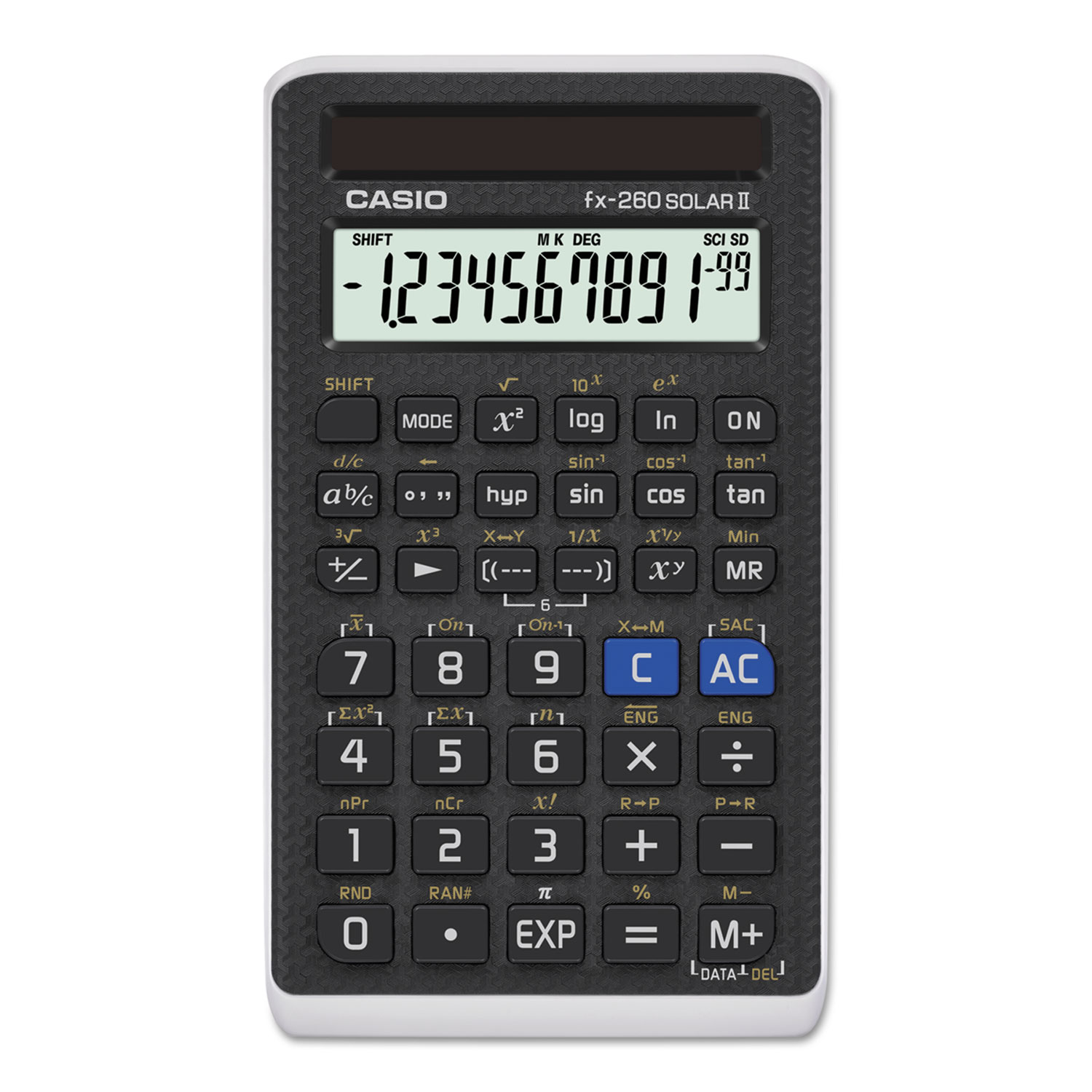  Casio FX260SLRII FX-260 Solar All-Purpose Scientific Calculator, 12-Digit LCD (CSOFX260SLRII) 