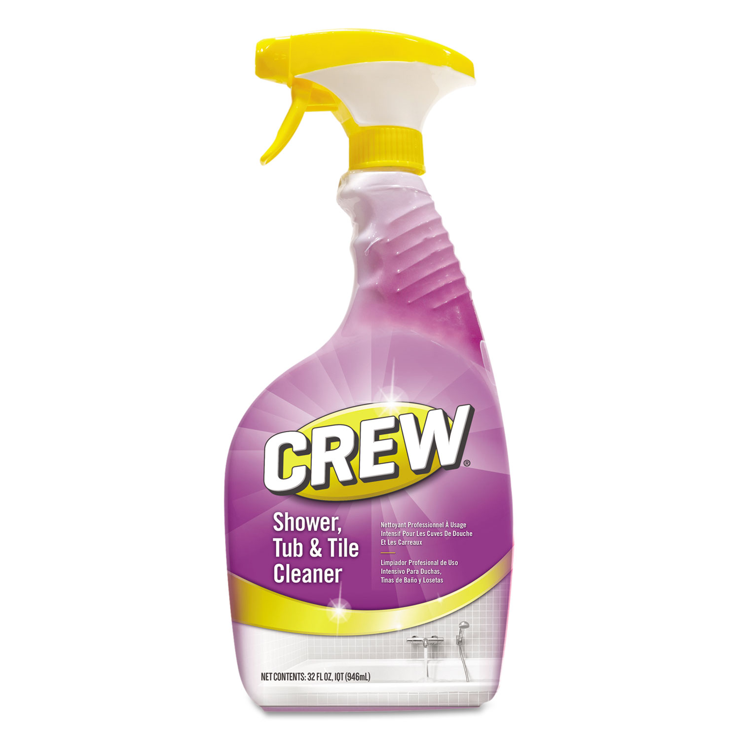  Diversey CBD540281 Crew Shower, Tub & Tile Cleaner, Liquid, 32 oz, 4/Carton (DVOCBD540281) 