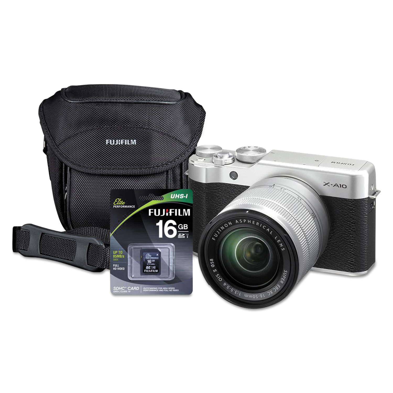 X-A10 Compact Interchangeable Lens Camera Bundle, 16 MP, Black