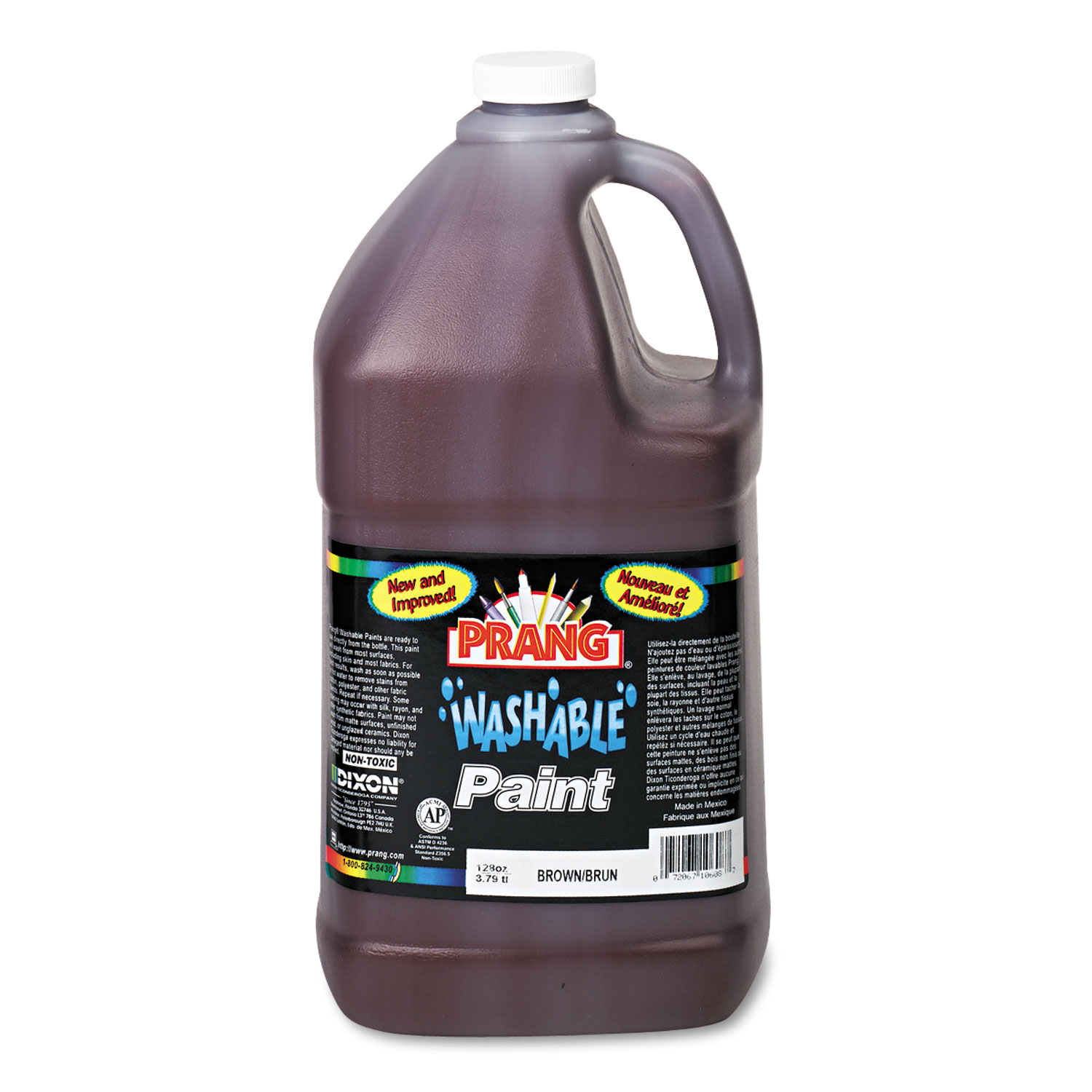 Washable Paint, Brown, 1 gal Bottle