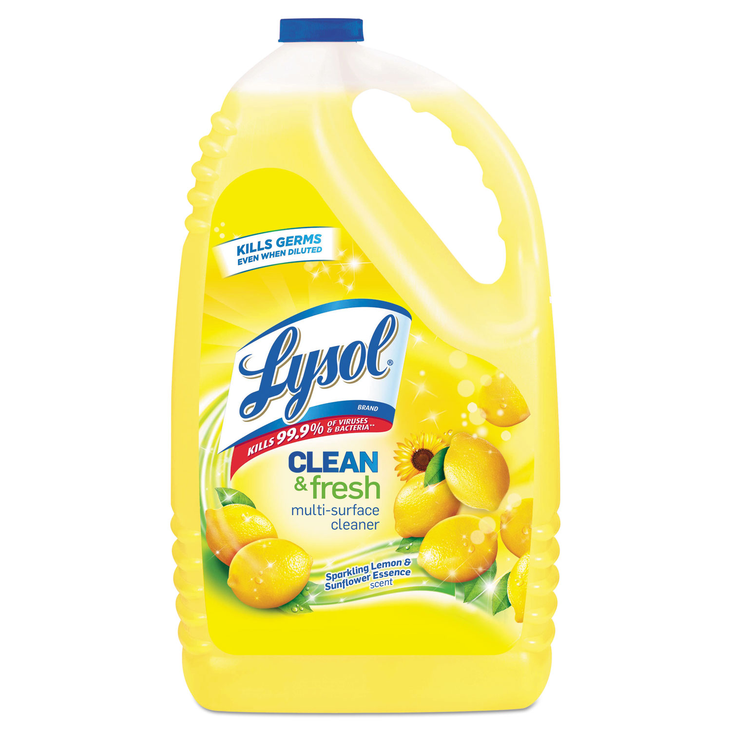  LYSOL Brand 36241-77617 Clean and Fresh Multi-Surface Cleaner, Sparkling Lemon and Sunflower Essence, 144 oz Bottle (RAC77617EA) 