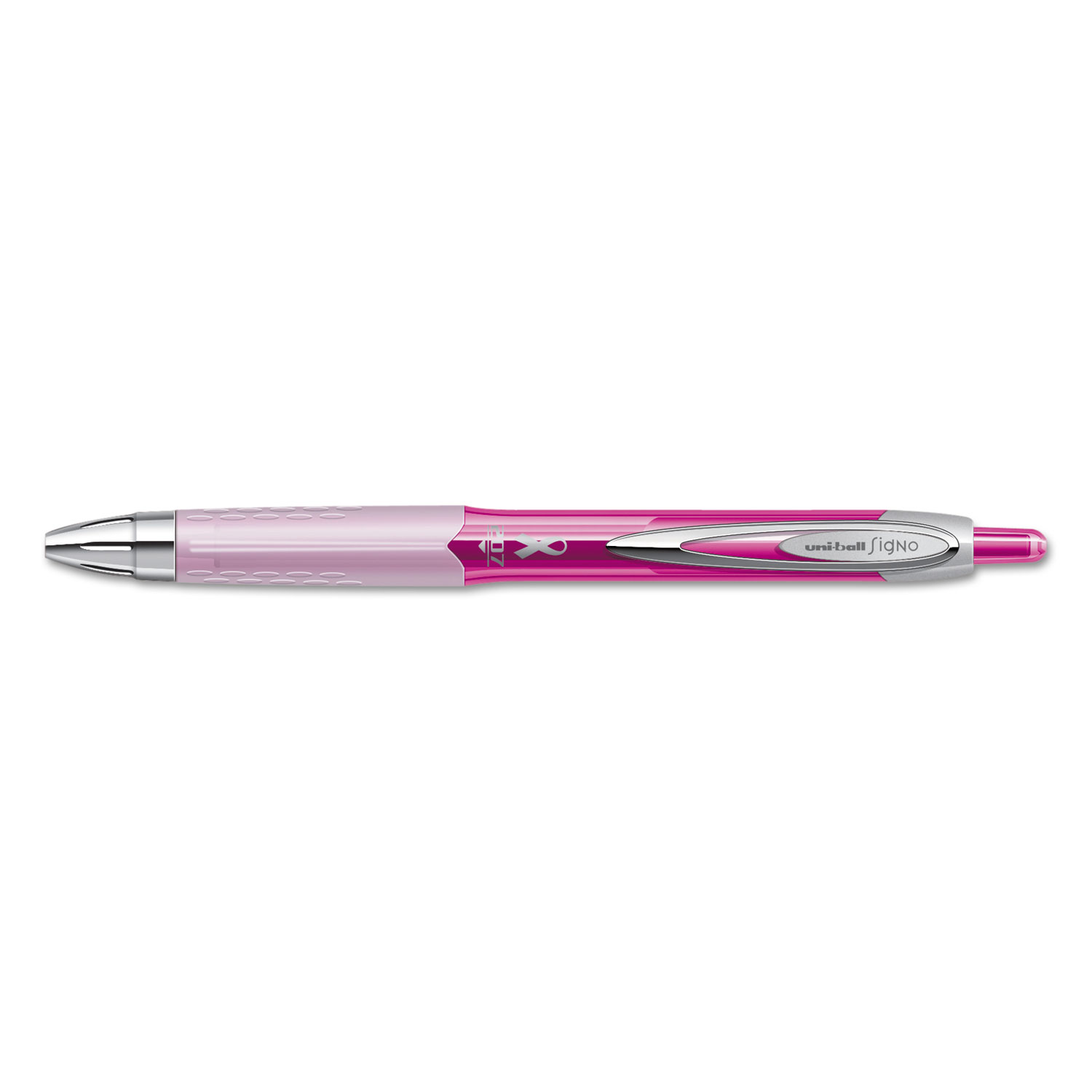 207 Retractable Gel Pen Office Pack, 0.7mm, Black Ink, Pink Barrel, 36/Pack