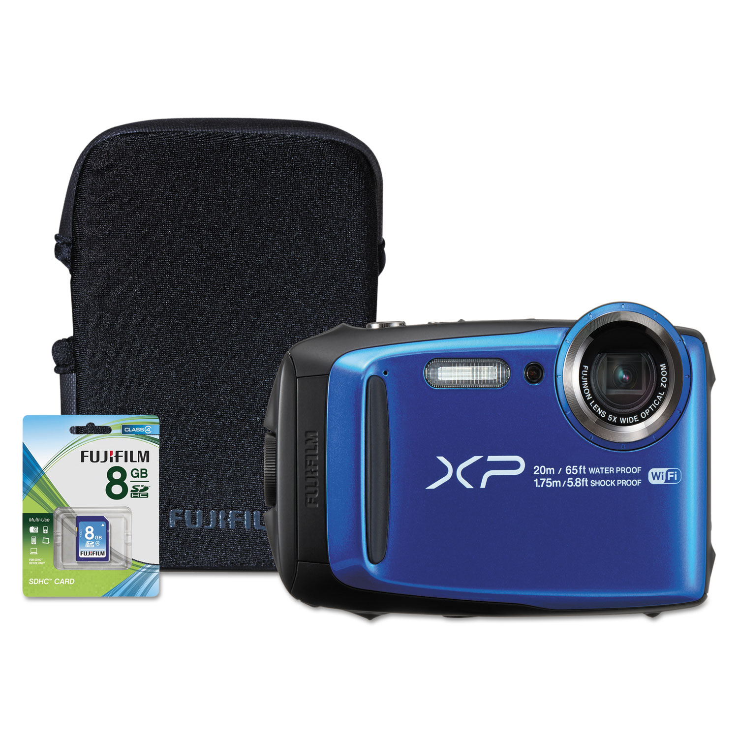 FinePix XP120 Weatherproof Digital Camera, 16.4MP, Blue