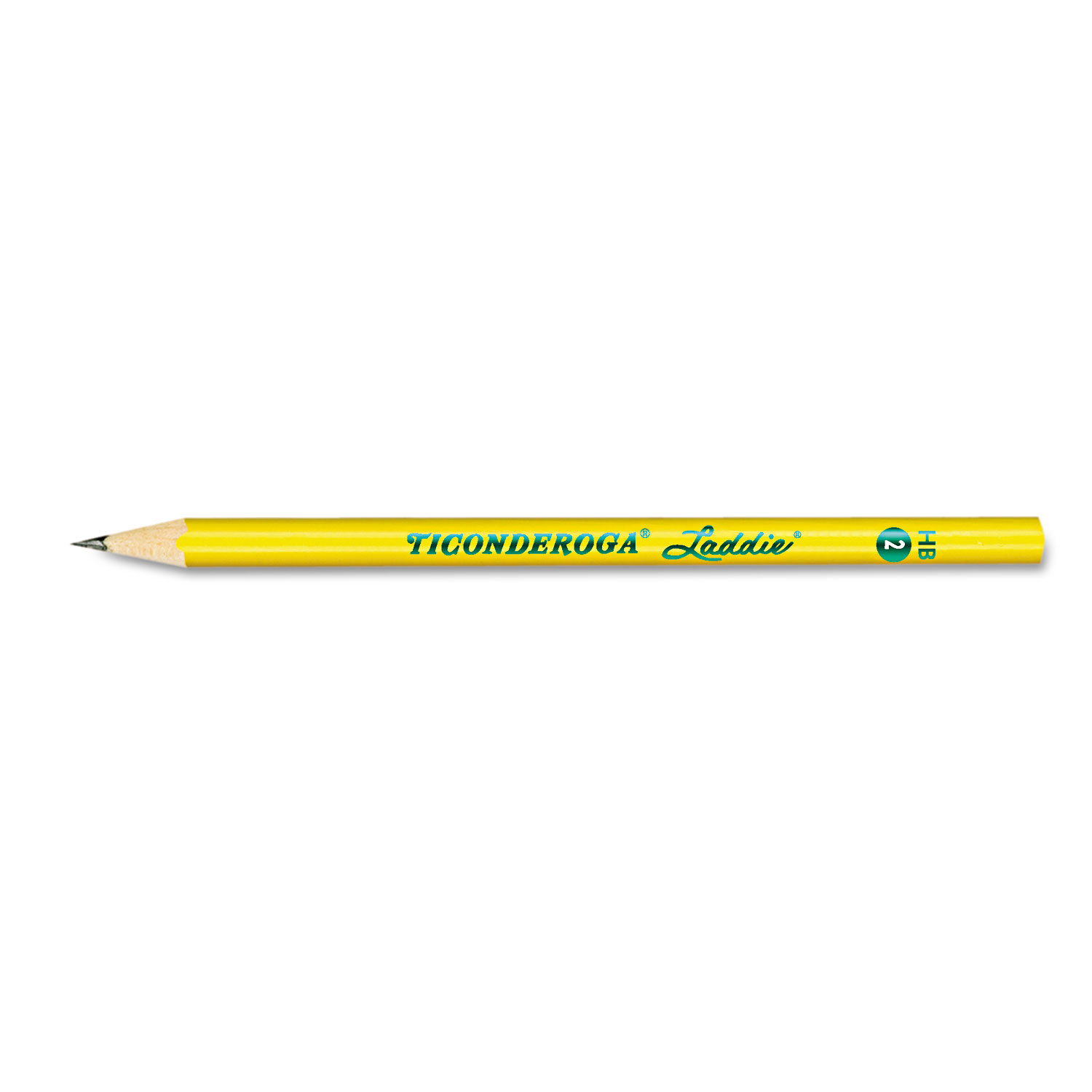  Dixon 13040 Ticonderoga Laddie Woodcase Pencil, HB (#2), Black Lead, Yellow Barrel, Dozen (DIX13040) 