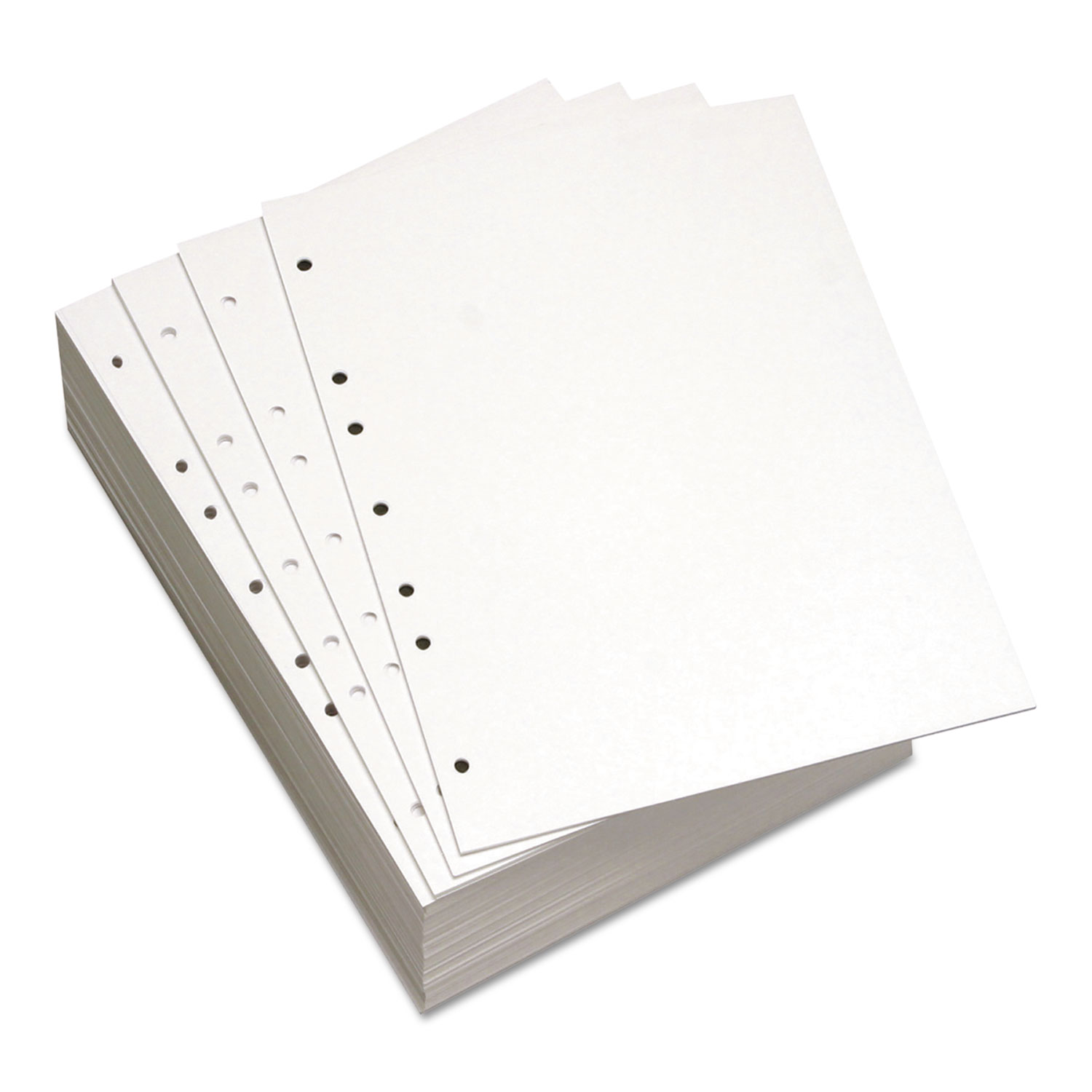 Custom Cut-Sheet Copy Paper, 92 Bright, 7-Hole, 20lb, 8.5 x 11, White, 500/Ream
