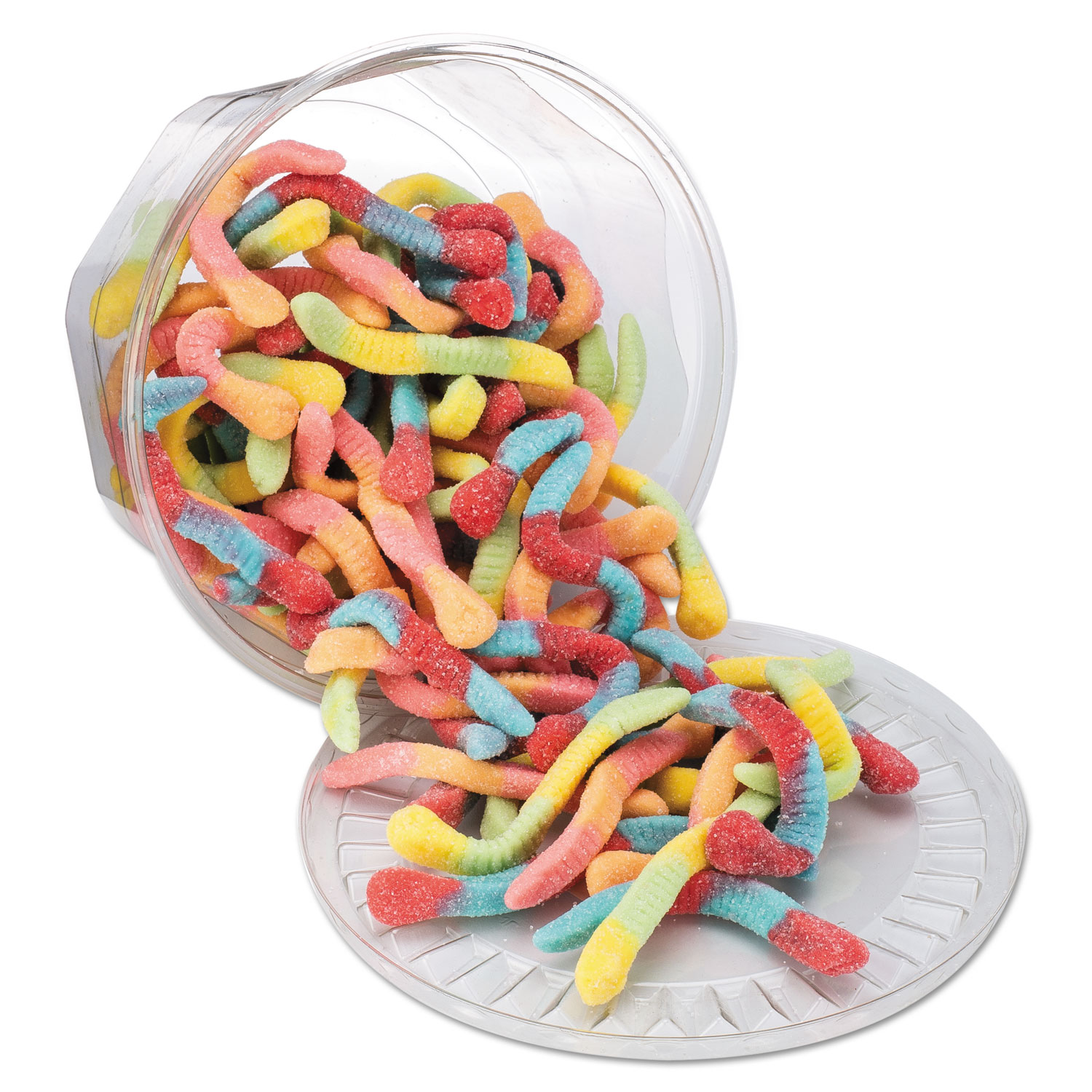 Candy Assortments, Sour Neon Worms, Tub, 1.75 lb