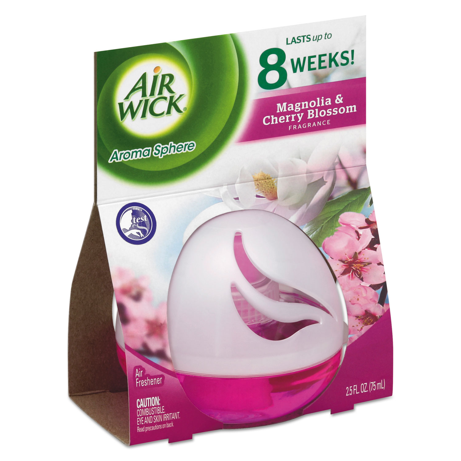 Aroma Sphere Air Freshener, Magnolia & Cherry Blossom, 2.5oz, 3/Carton