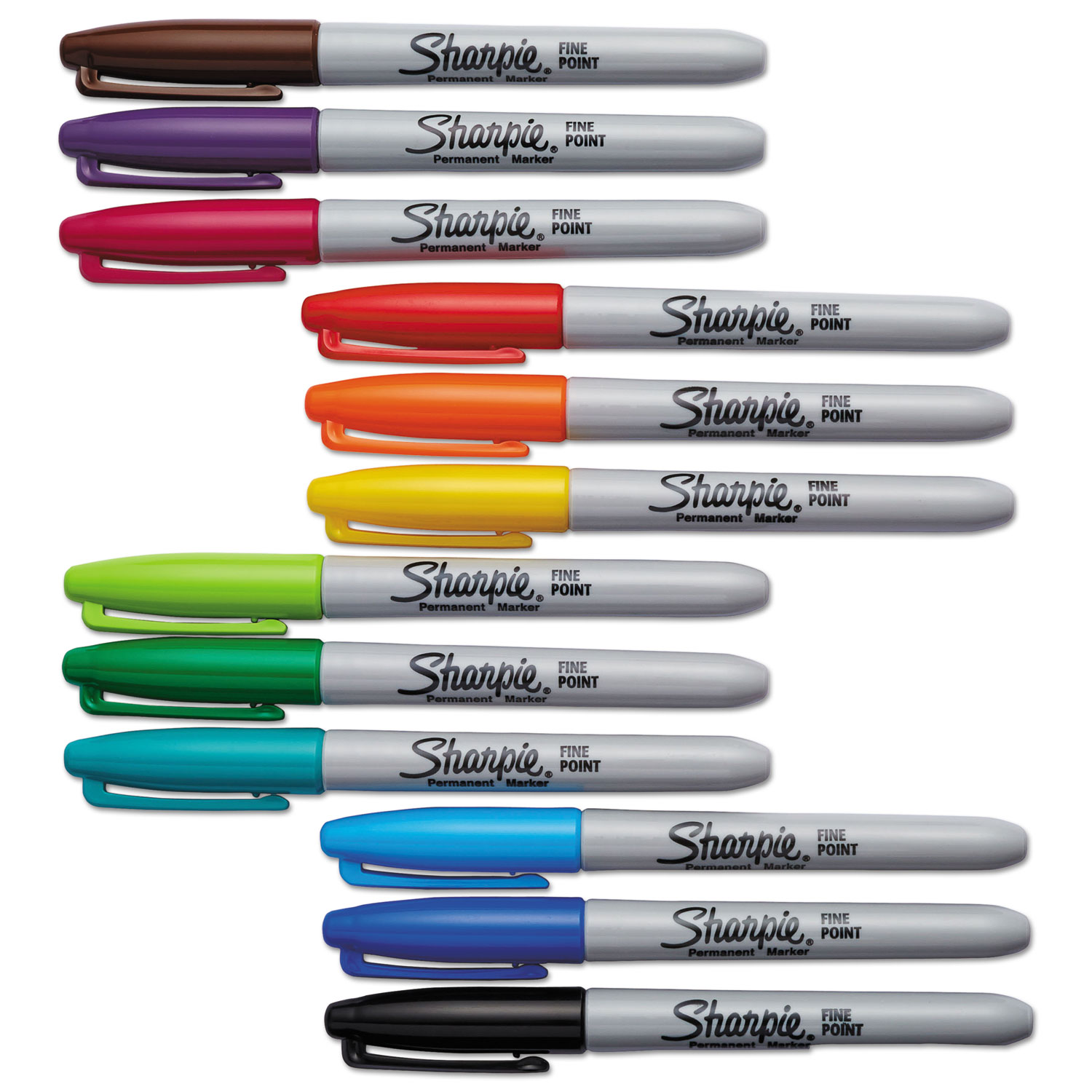 Pen-Style Permanent Marker, Fine Bullet Tip, Black, Dozen - BOSS Office and  Computer Products